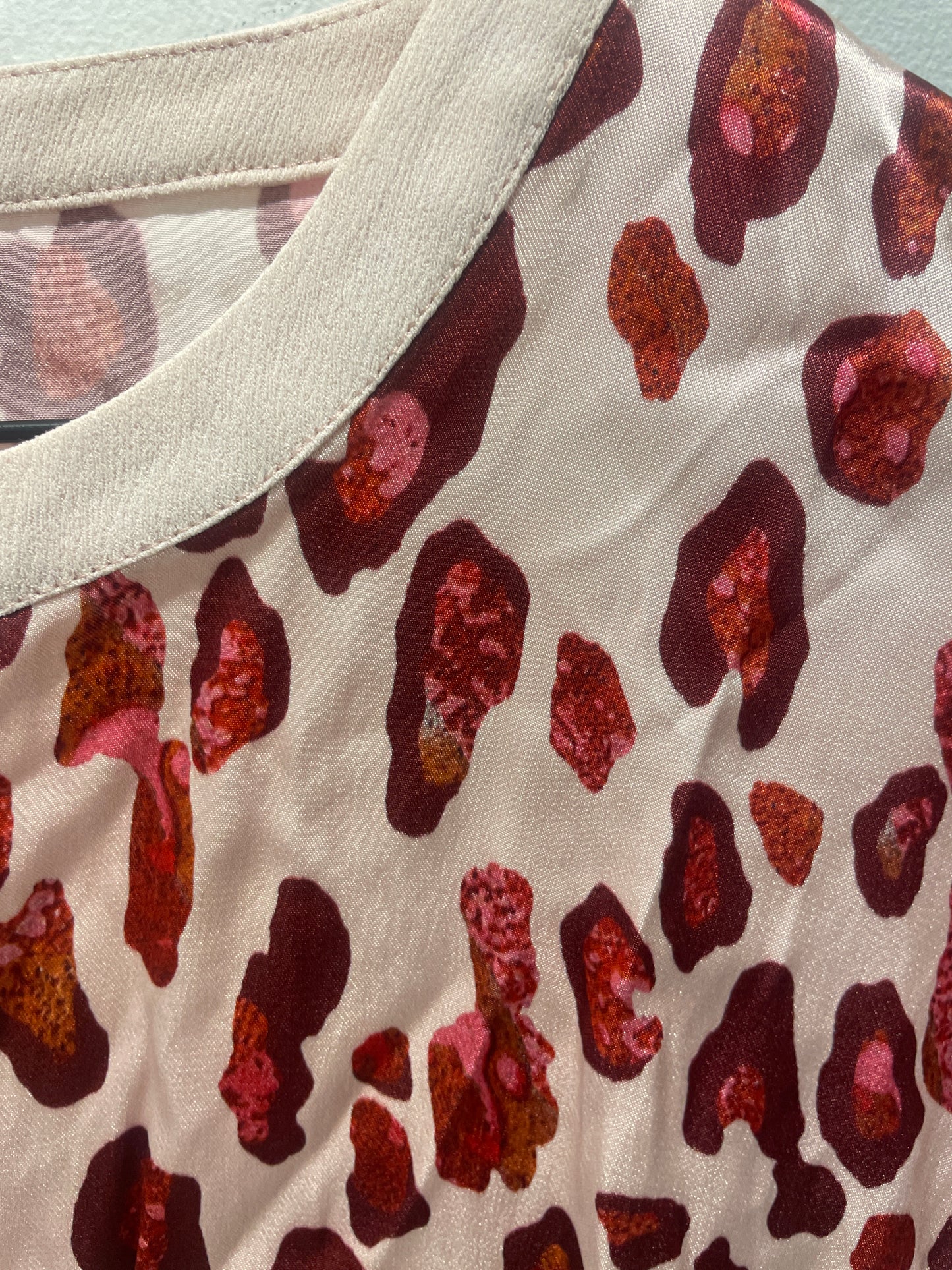 Storm & Marie - Dress - soft pink & burgundy leo - S/M - Medinas Wardrobe
