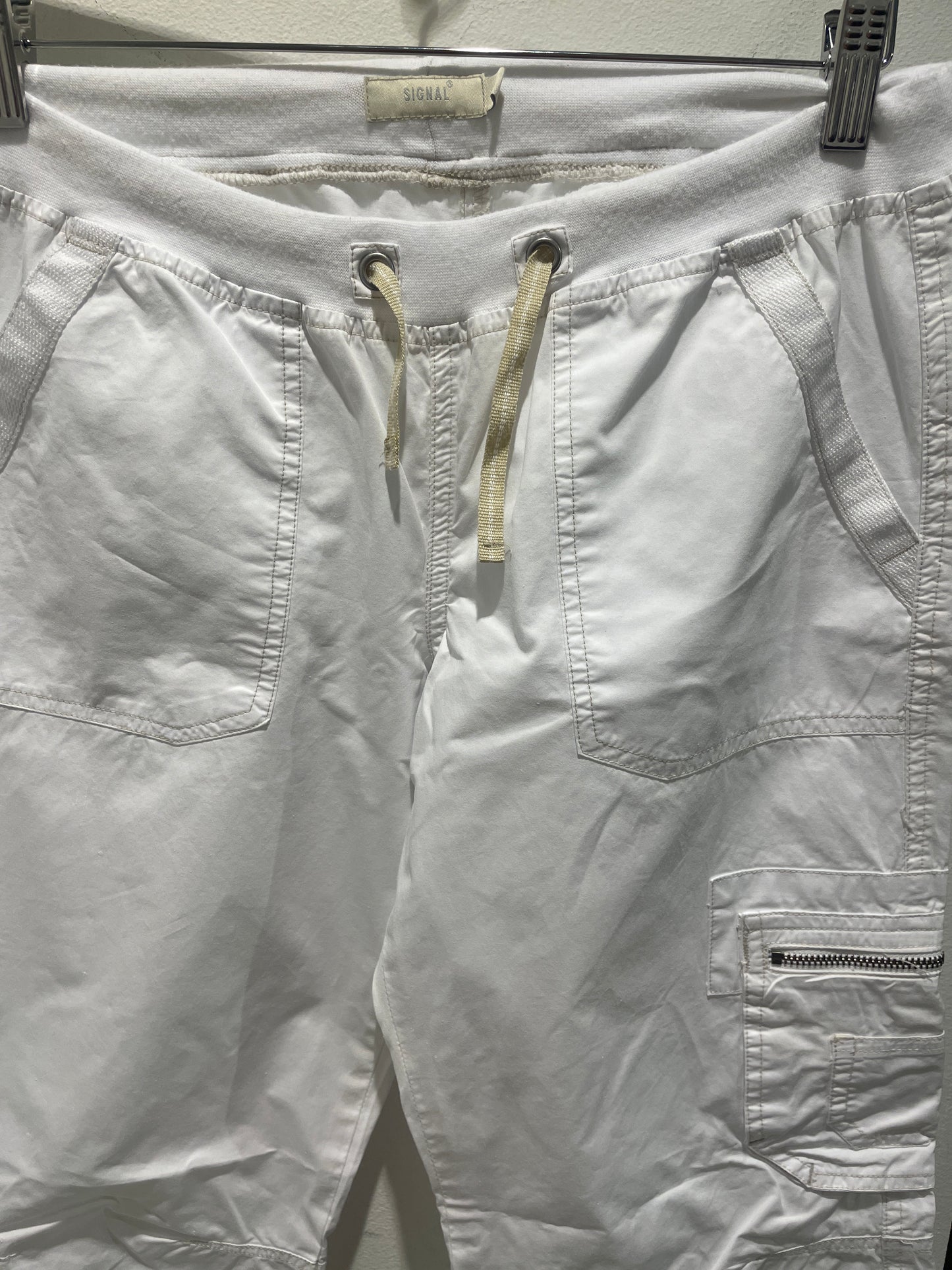 Signal - Lightweight Cargo Pants / Summer Utility Trousers – Crisp White - S