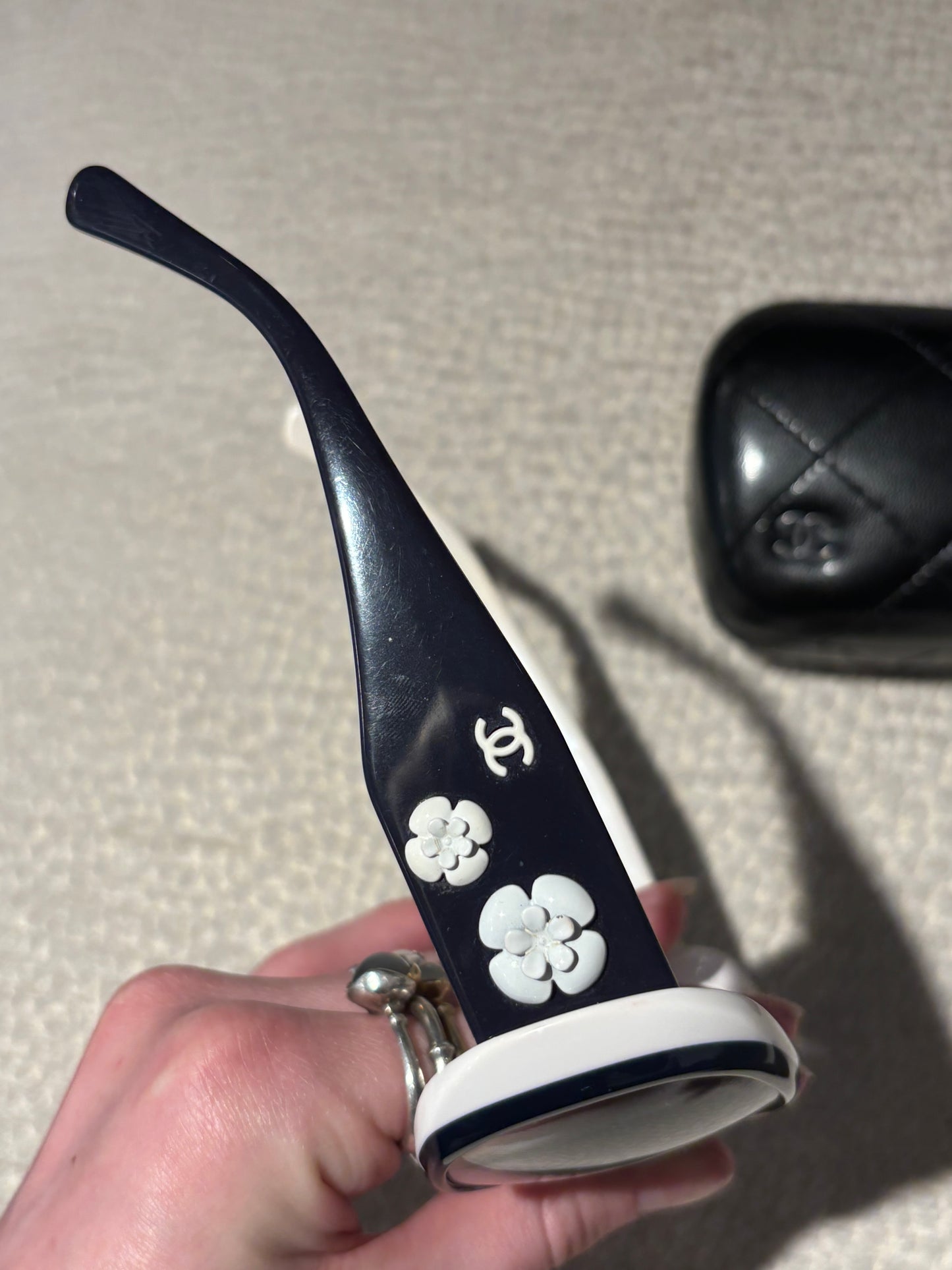 Chanel Sunglasses - Dark Blue w. Camelias
