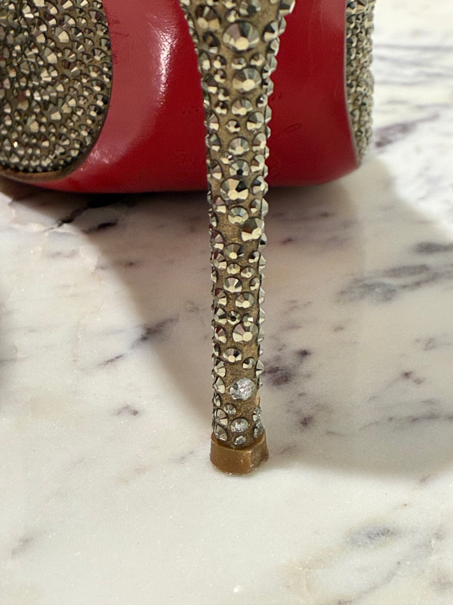 Christian Louboutin Heels - Fifi Strass 100 - Size 38,5