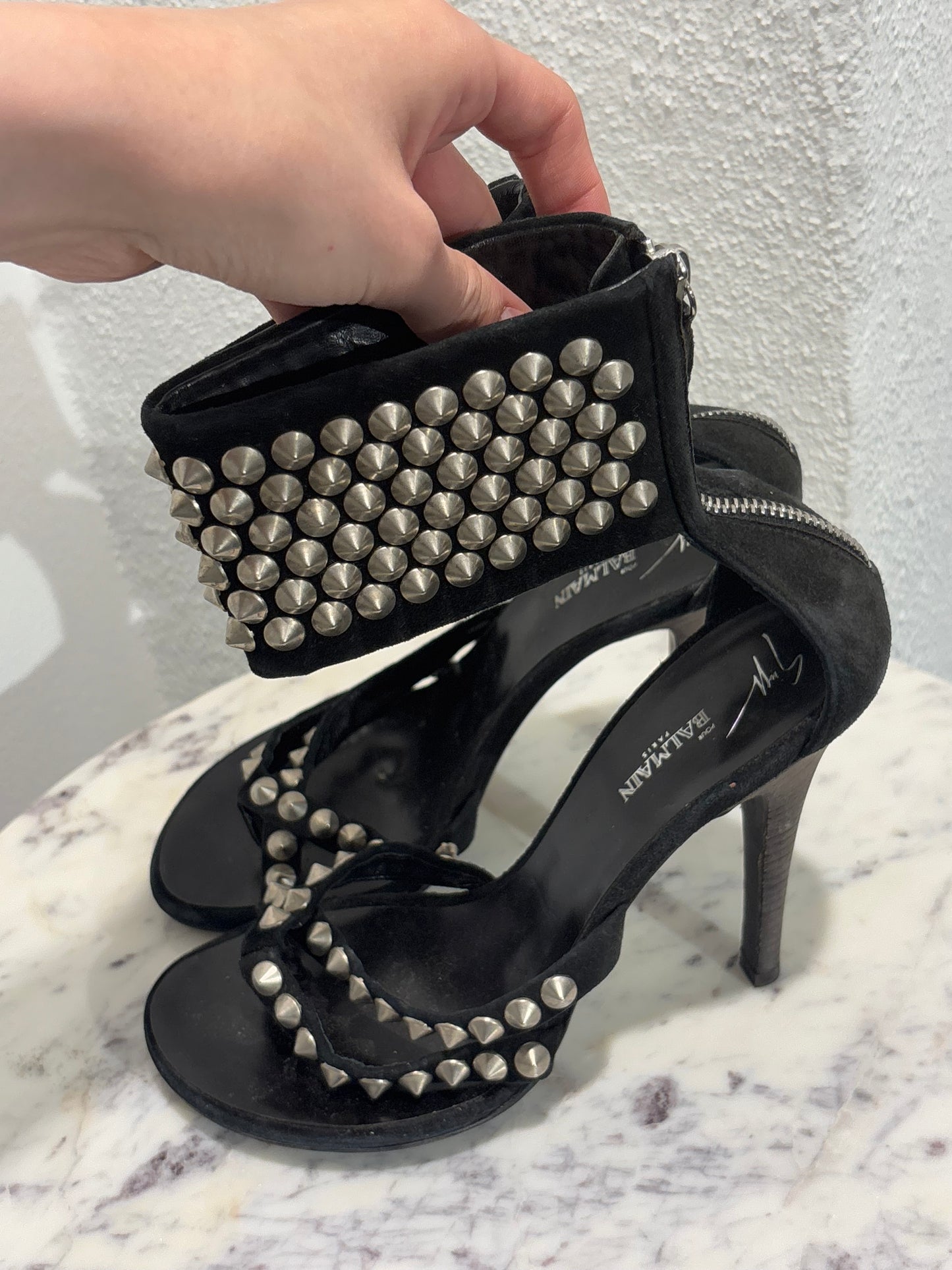 Balmain - Heels - Studs - 38.5 - Medinas Wardrobe