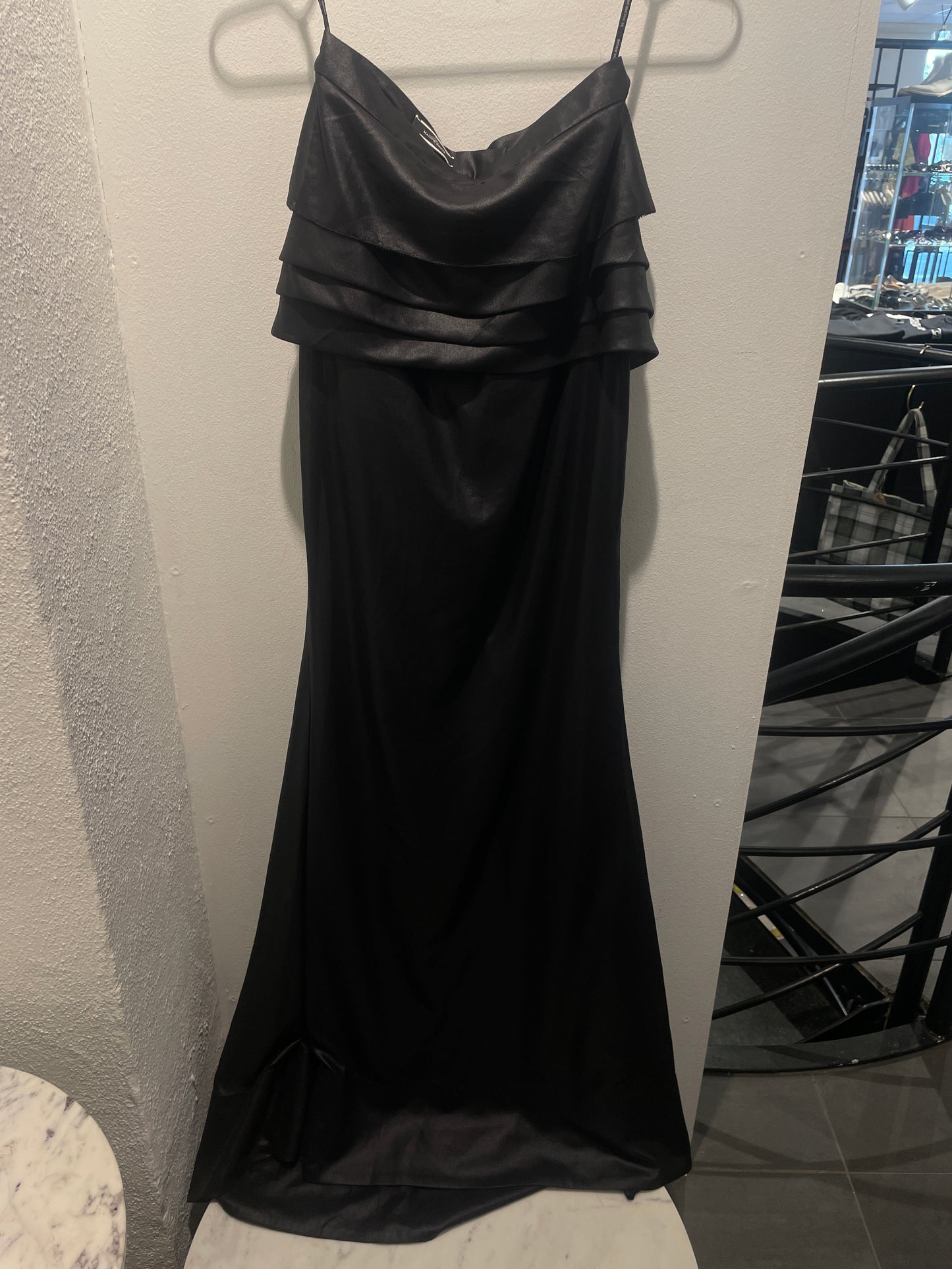 Malene Birger Dress  - strapless Long Black  - S - Medinas Wardrobe