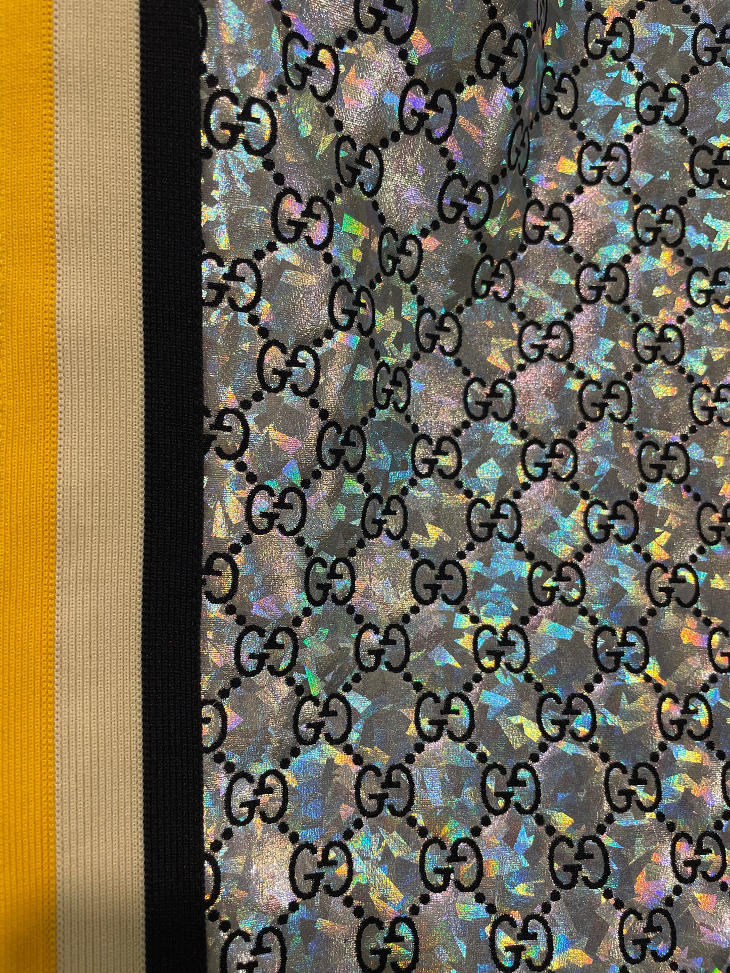 Gucci - Silver monogram pants with iridescent finish - S/M