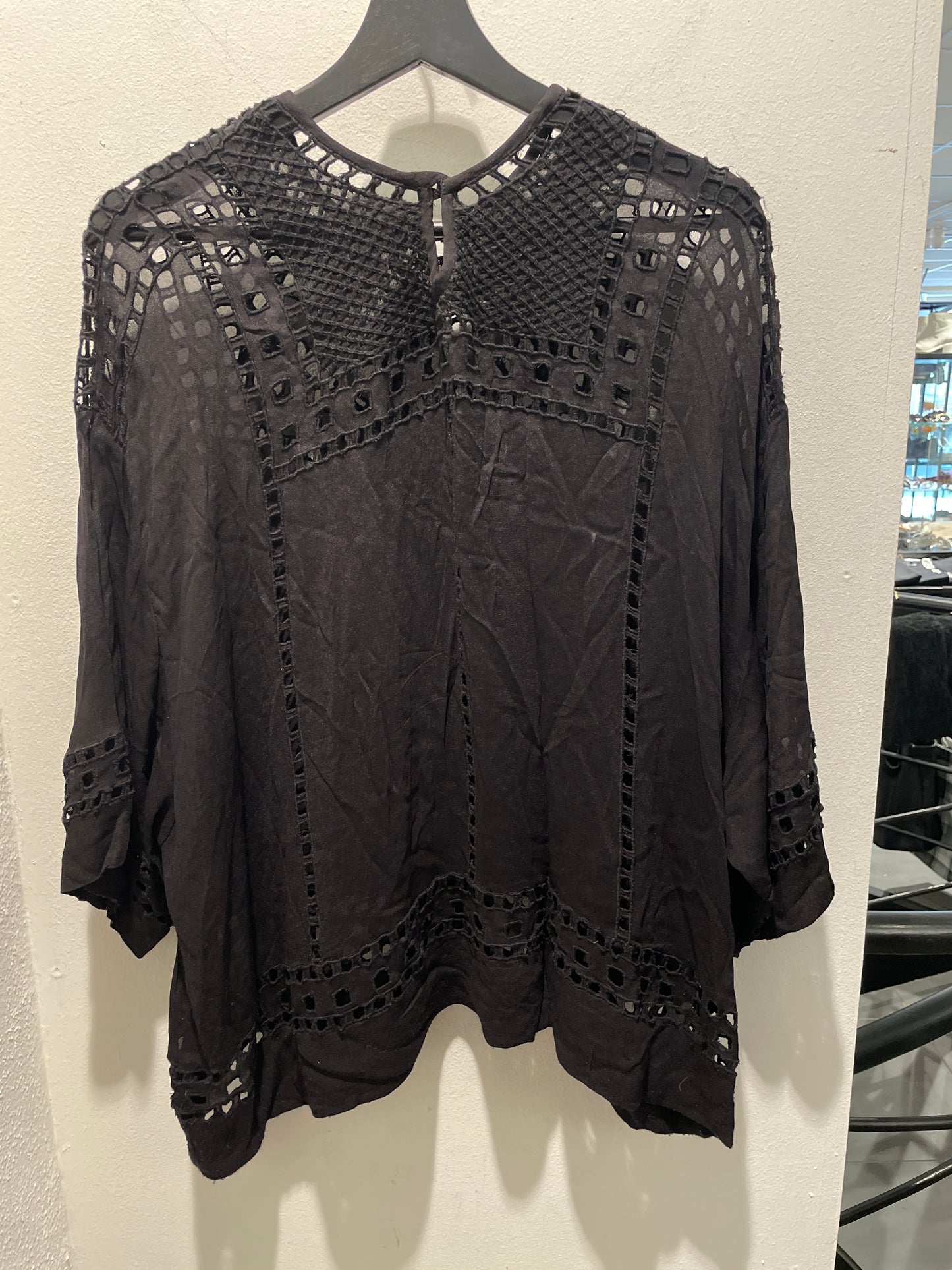 Isabel Marant Openwork Knit Blouse – Black – Oversized - fits S-L