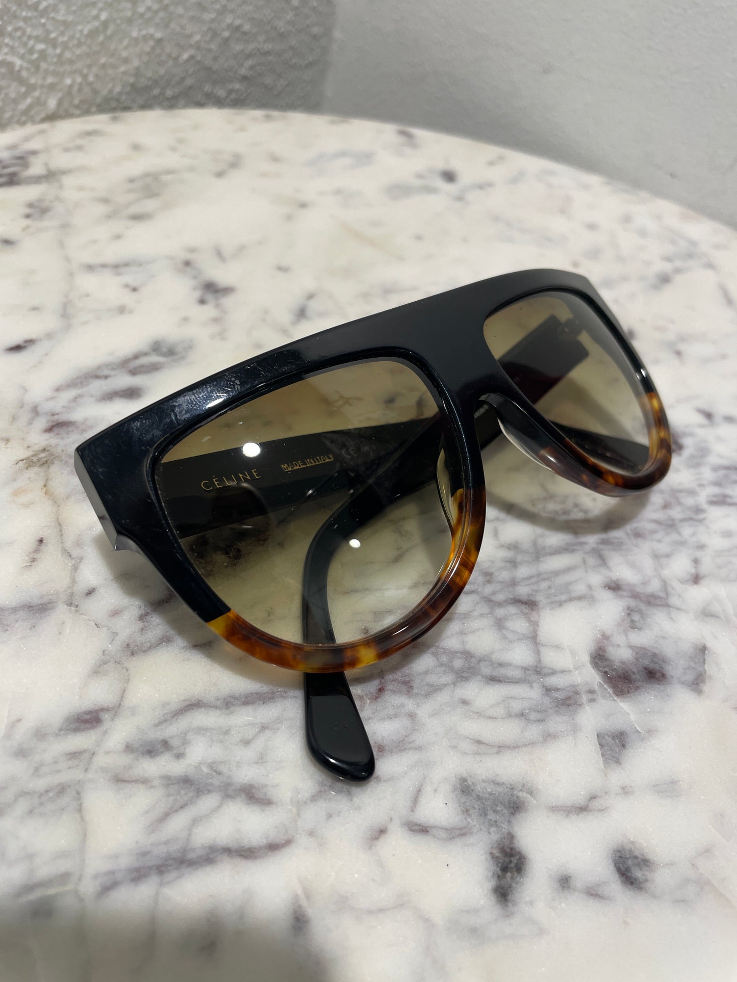 Celine Shadow Sunglasses – One Size / Black Tortoise