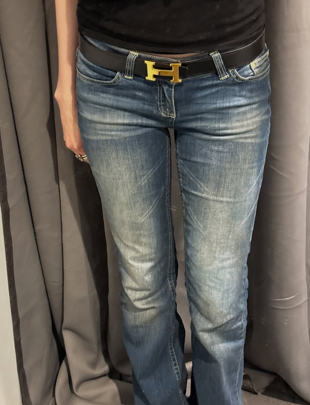 Hermès Belt – Reversible Leather in Black & Orange - Size 85