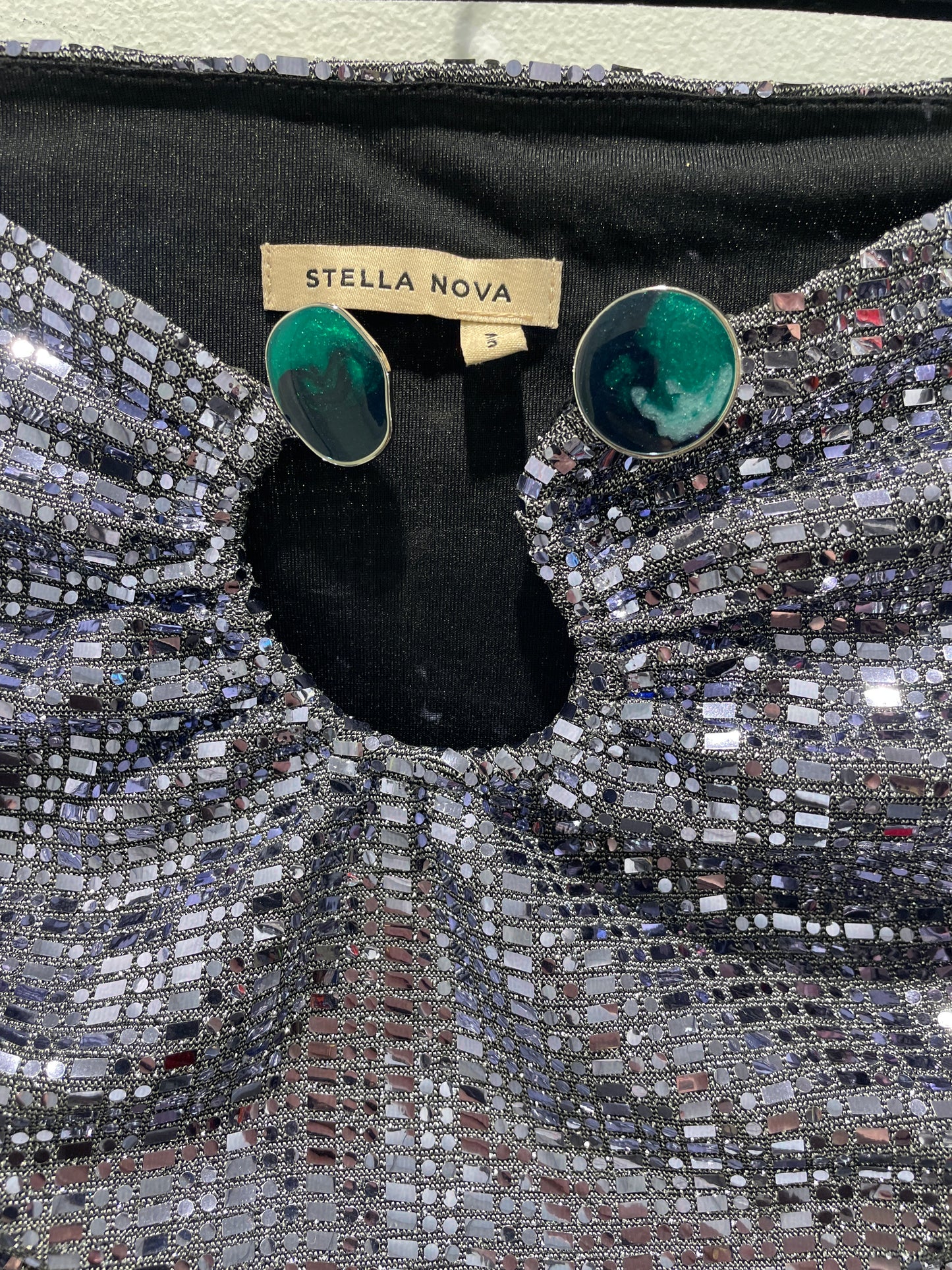 Stella Nova - Short Dress - Silver fractures - S - Medinas Wardrobe