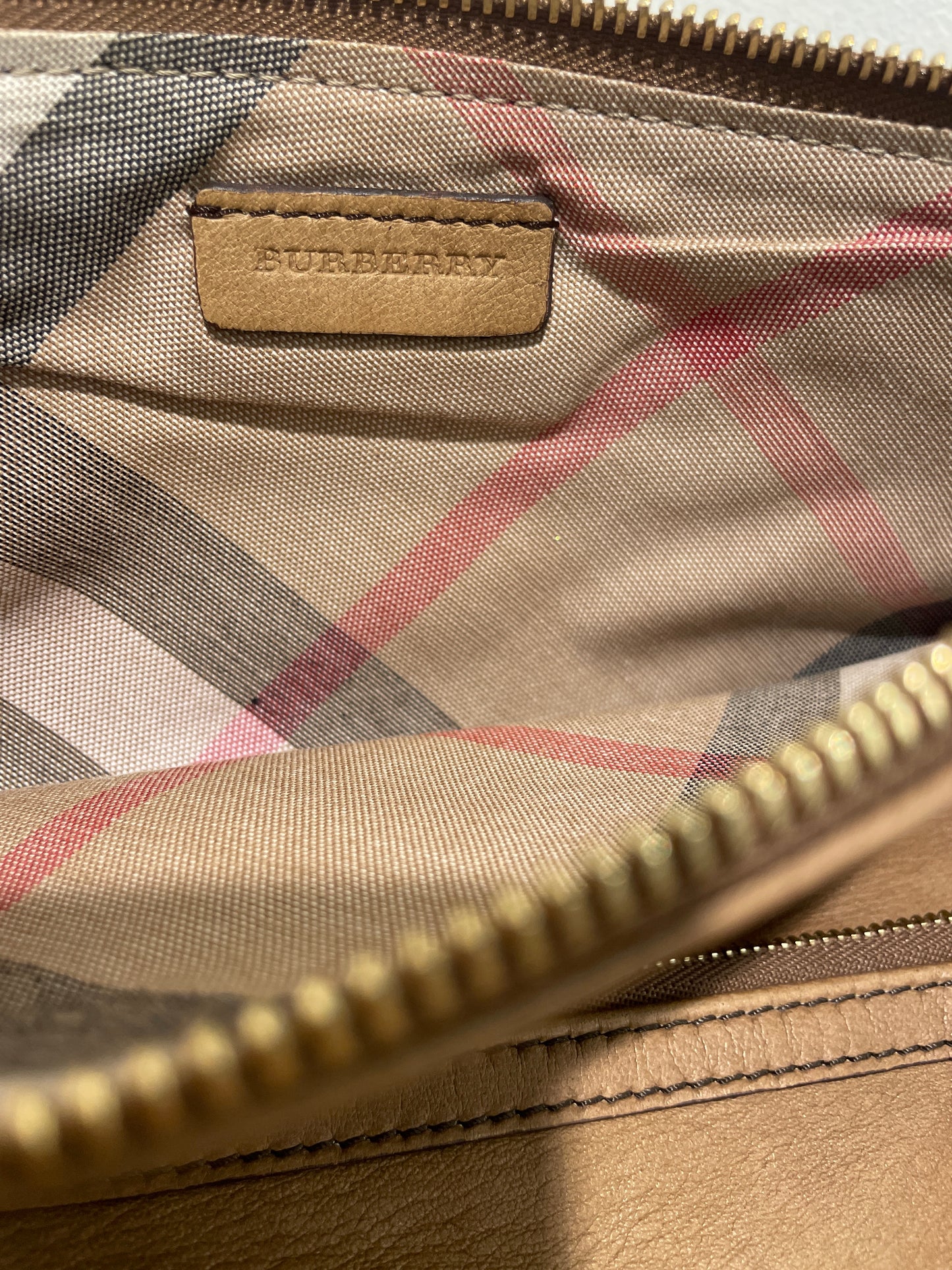 Burberry Leather Foldover Wristlet Pouch