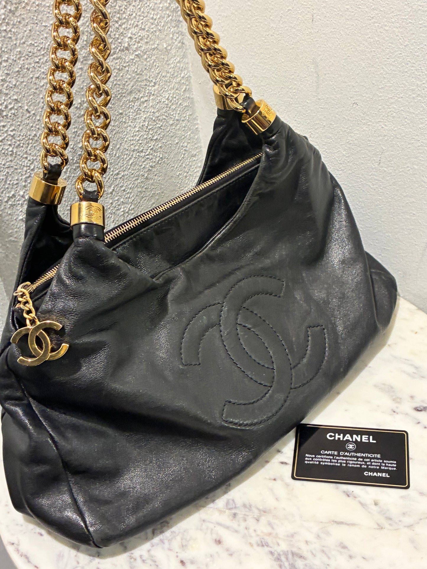 Chanel CC Chain Shoulder Bag – Black Lambskin & Gold Hardware