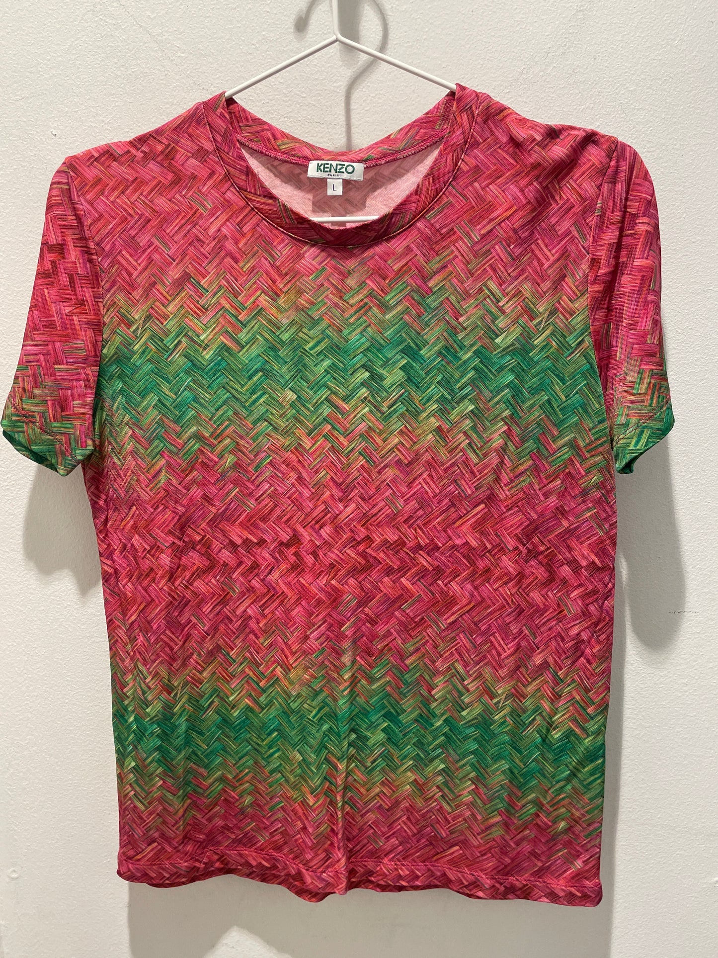 Kenzo Zig-Zag Knit T-Shirt - S
