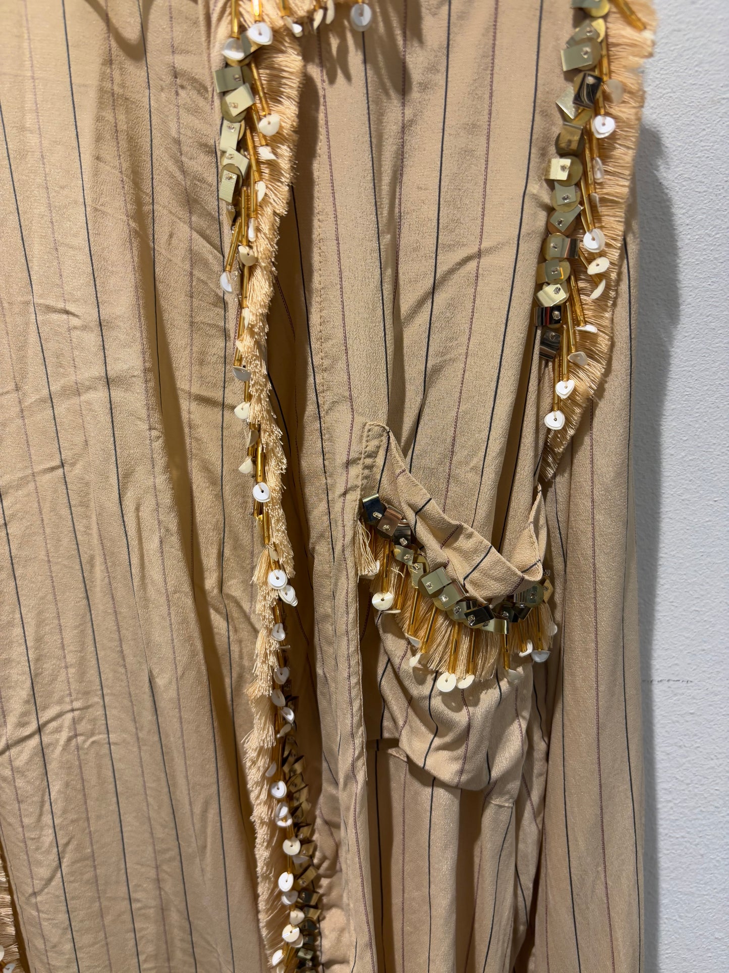 Malene Birger - Shirt w. gold beads - S - Medina’s Wardrobe