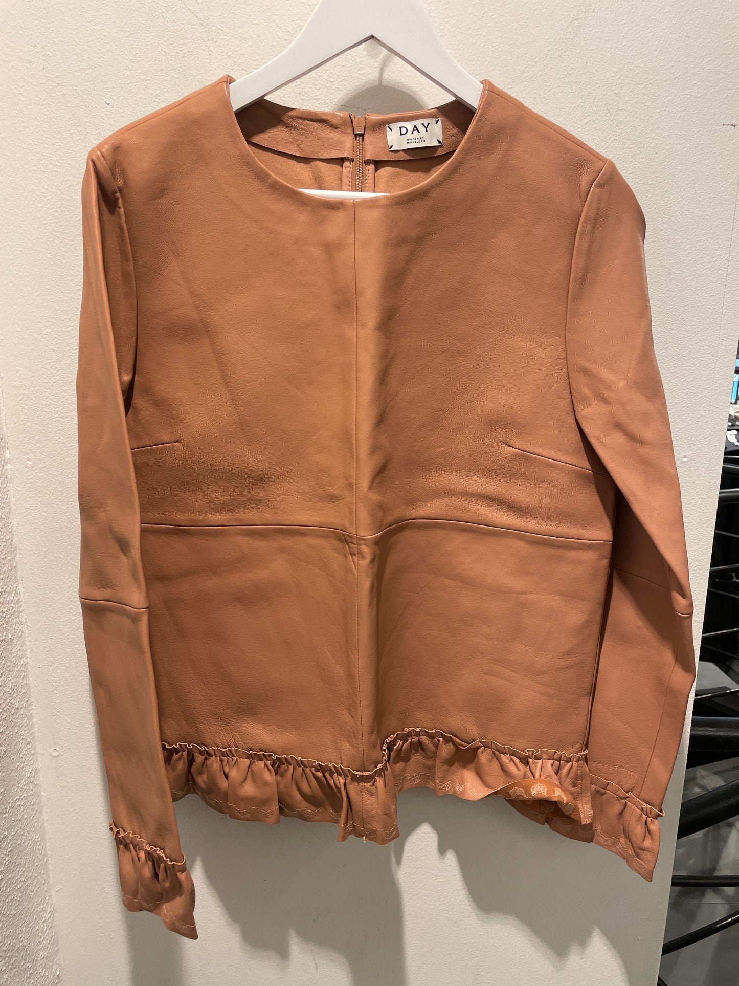 DAY Leather Blouse – Old Rose - EU40