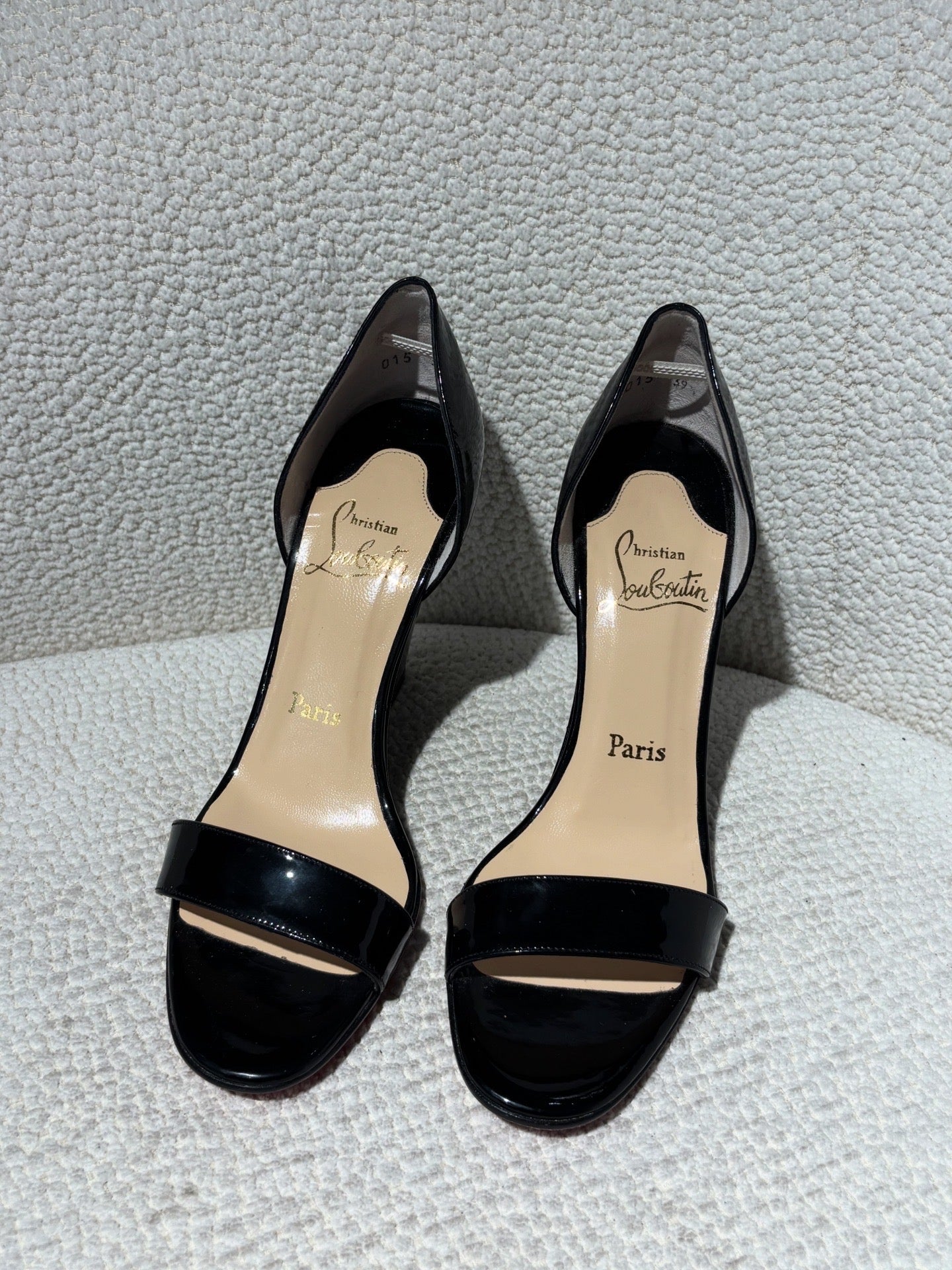 Christian Louboutin Wedge Heels – Black with Red Soles - EU 39.5