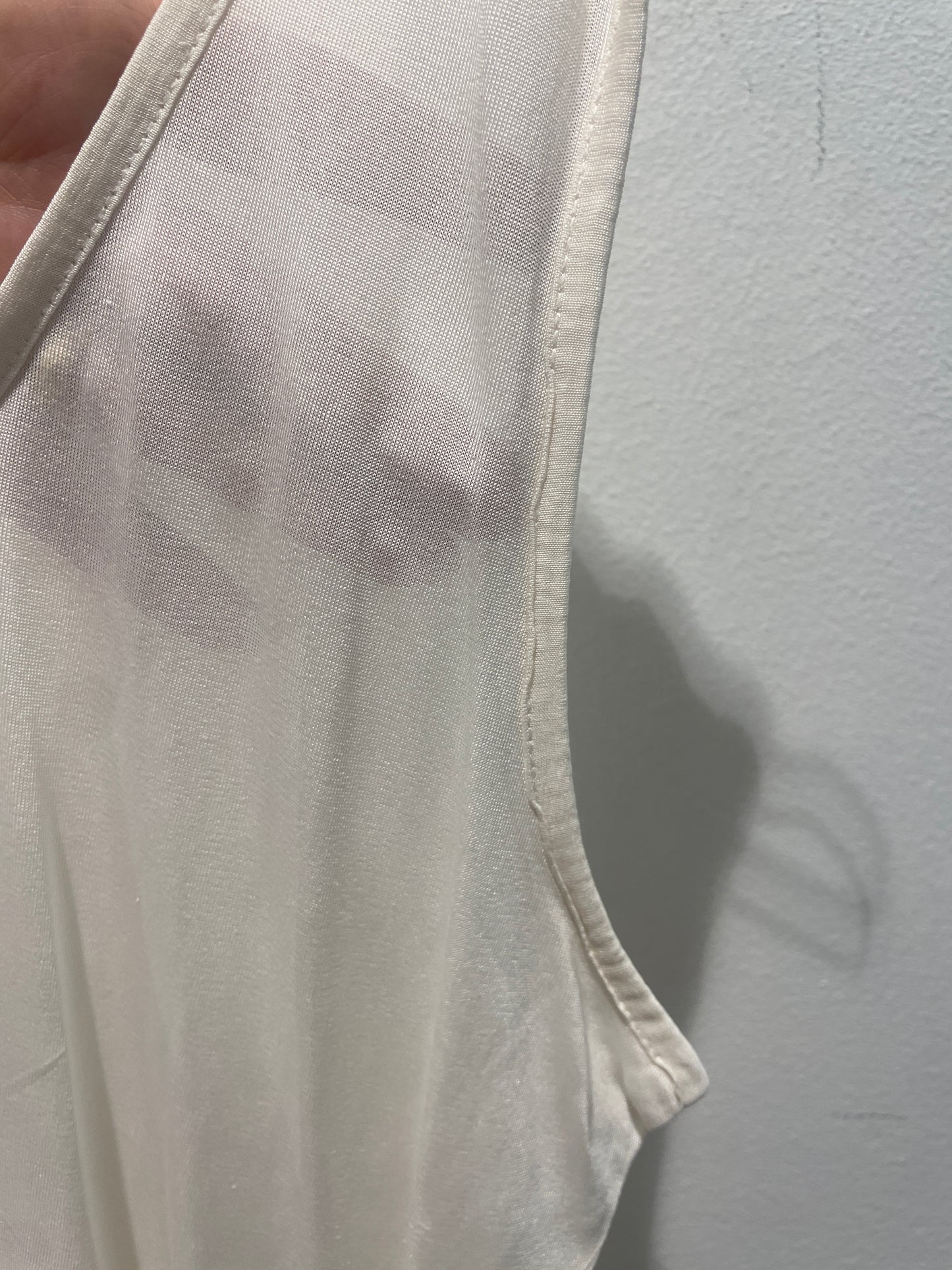 Honey Moon Ecru Pure Silk Tank Top - M