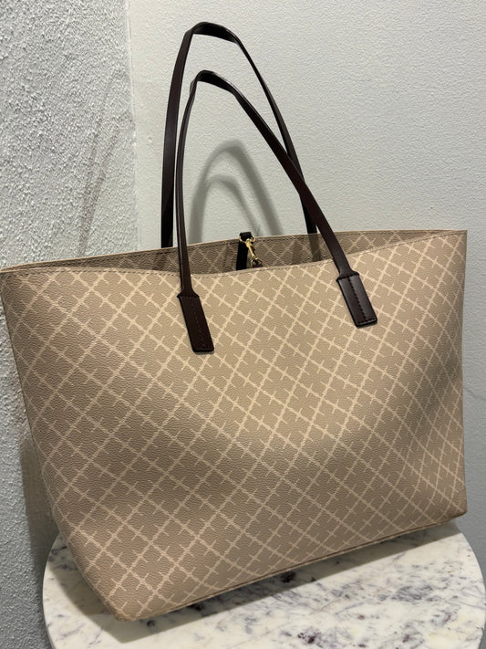 Malene Birger - Tote - Beige Monogram - Medinas Wardrobe