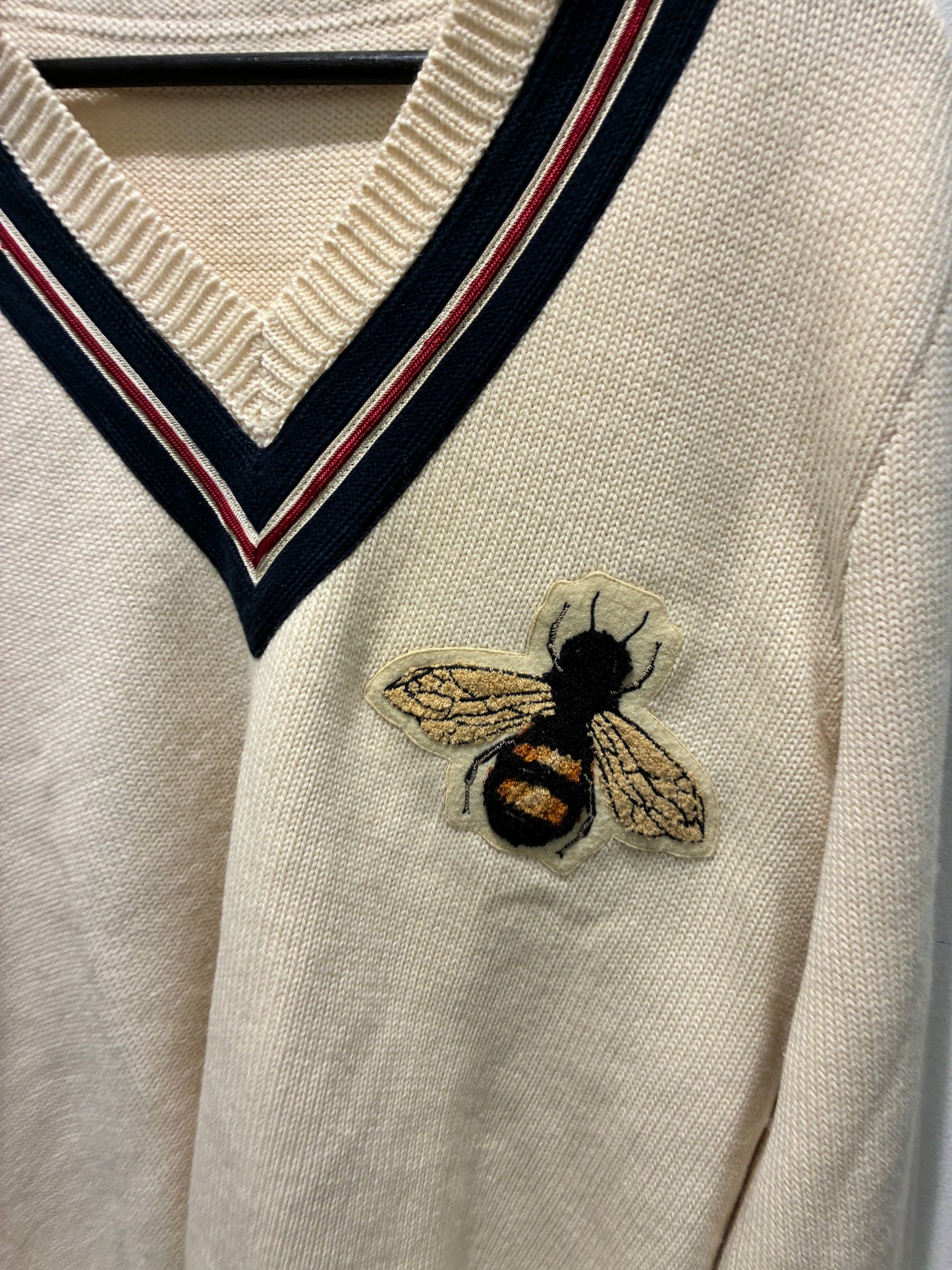 Gucci Knit - Ecru & Iconic Bee - Size S/L