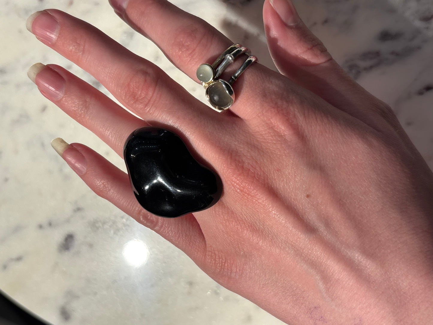 Pilgrim - Ring - Black - Drops - Medinas Wardrobe