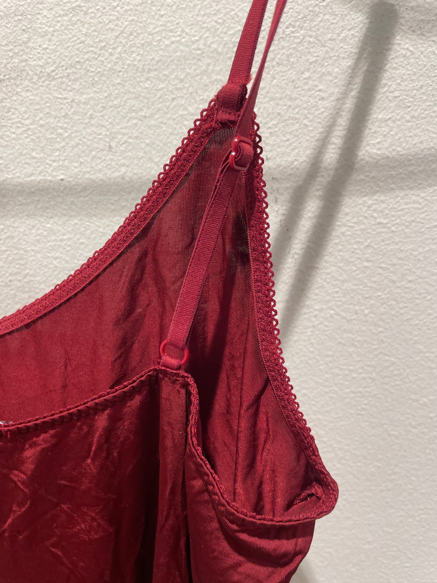 Ganni - Burgundy Satin dress / underdress - XS - Medinas Wardrobe