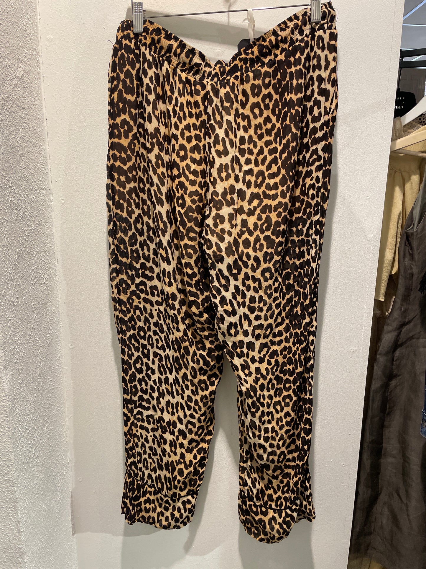 Ganni leopard pants - L