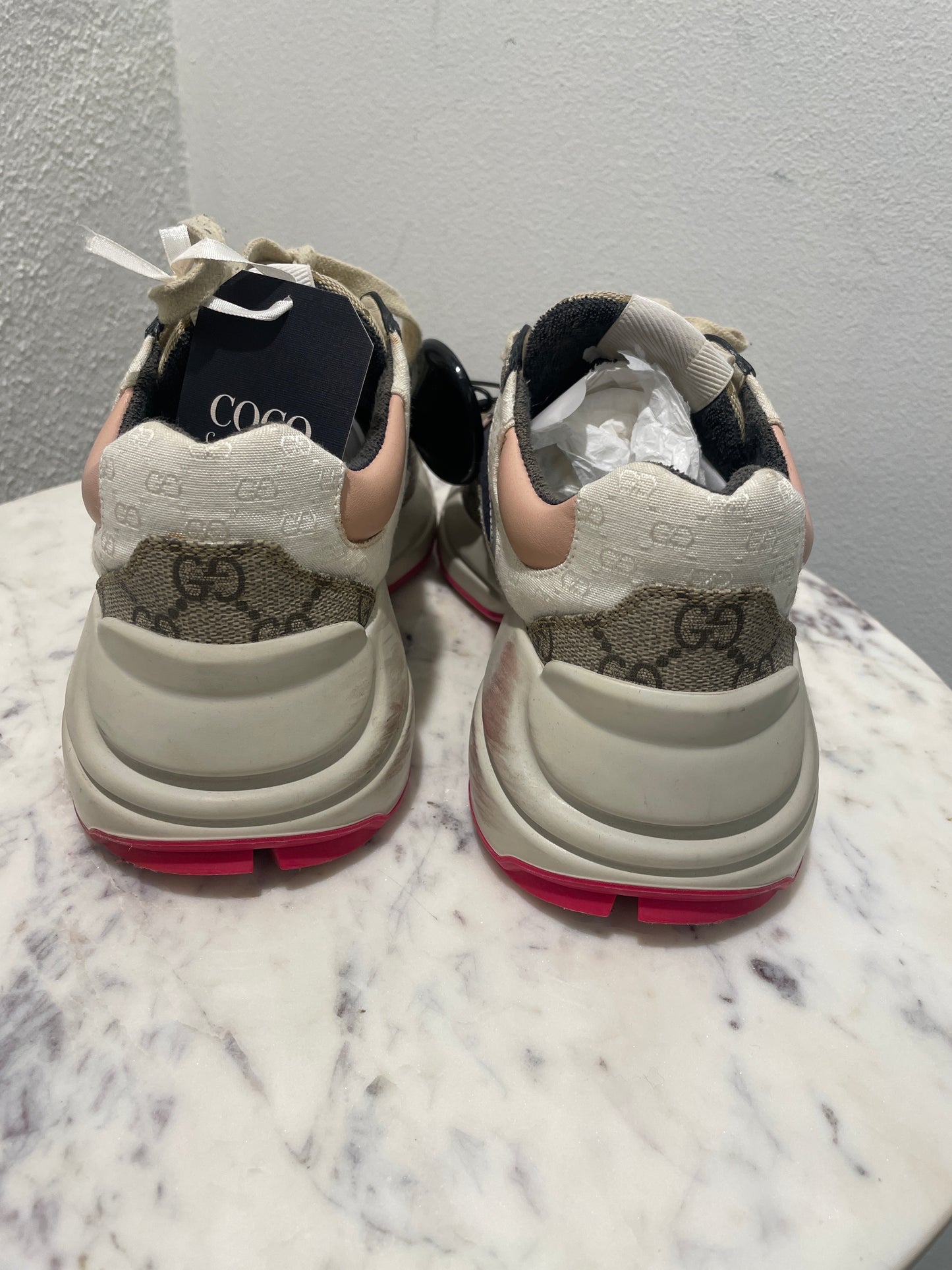 Gucci Rhyton Sneakers – Leather & Multicolour Details - 35