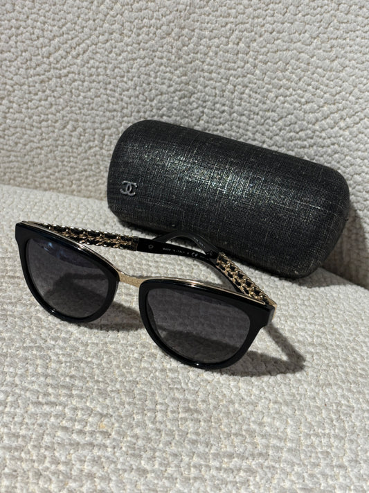 Chanel Sunglasses - Black & Gold Chains