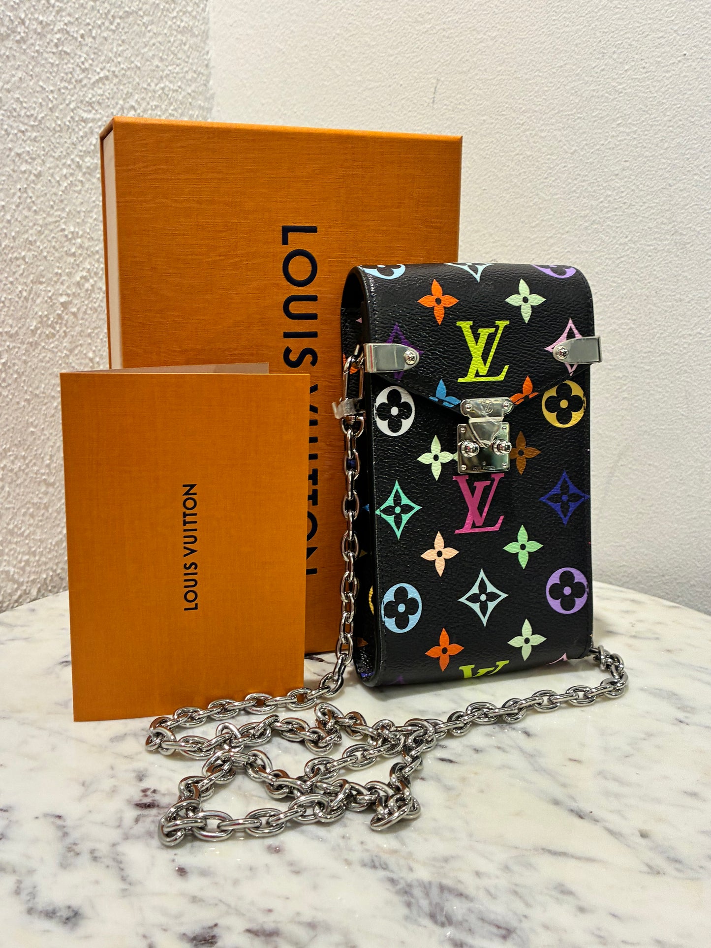 Louis Vuitton x Takashi Murakami Phone Pouch Métis - Full Set