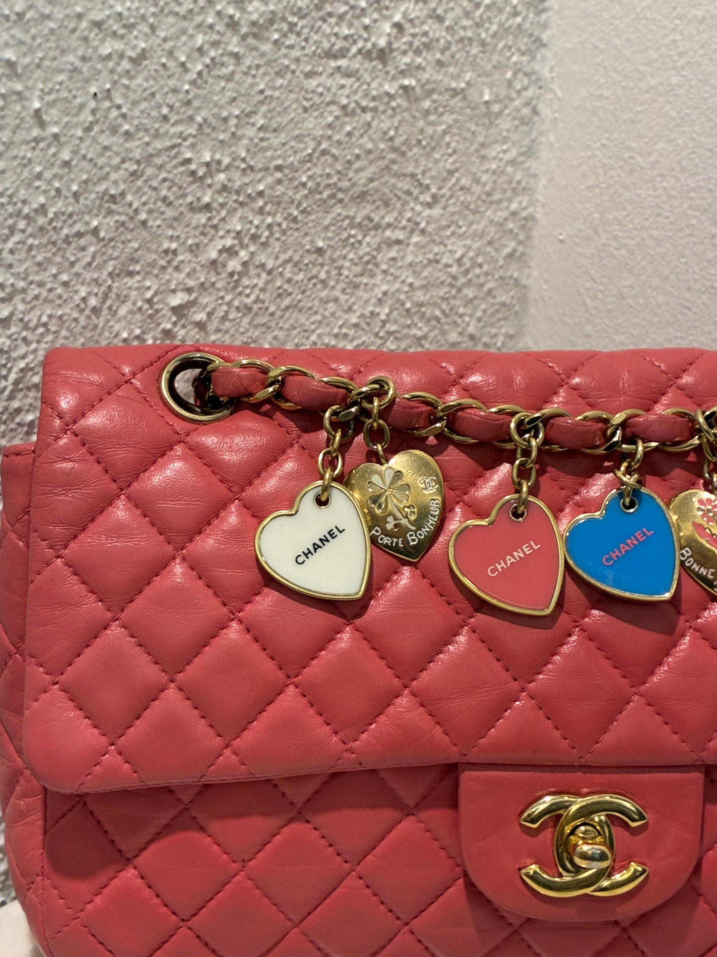 Chanel Charm Single Flap – Pink Leather & Gold Hardware (Kopi)