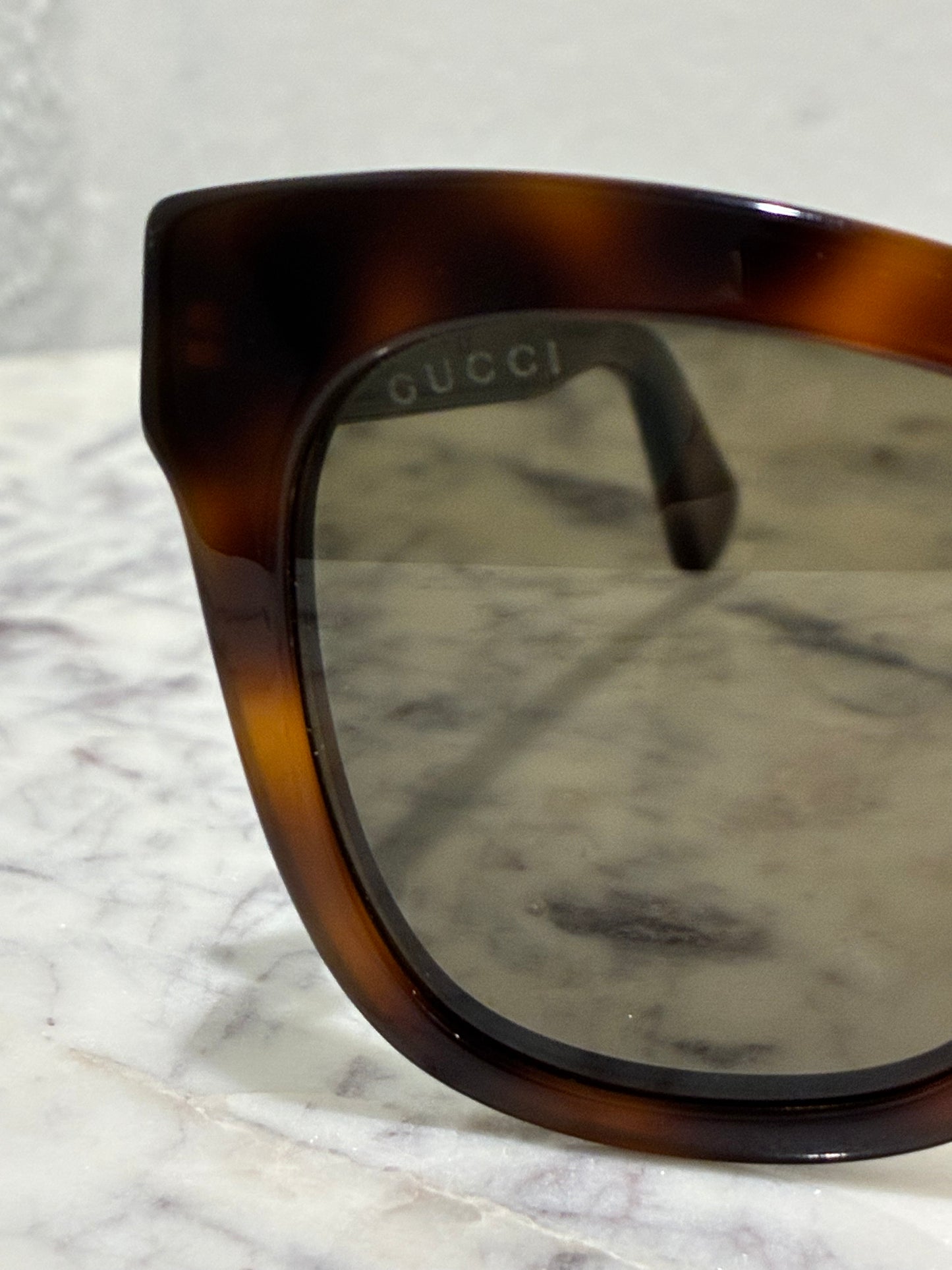 Gucci Sunglasses - Brown with Gold Logo