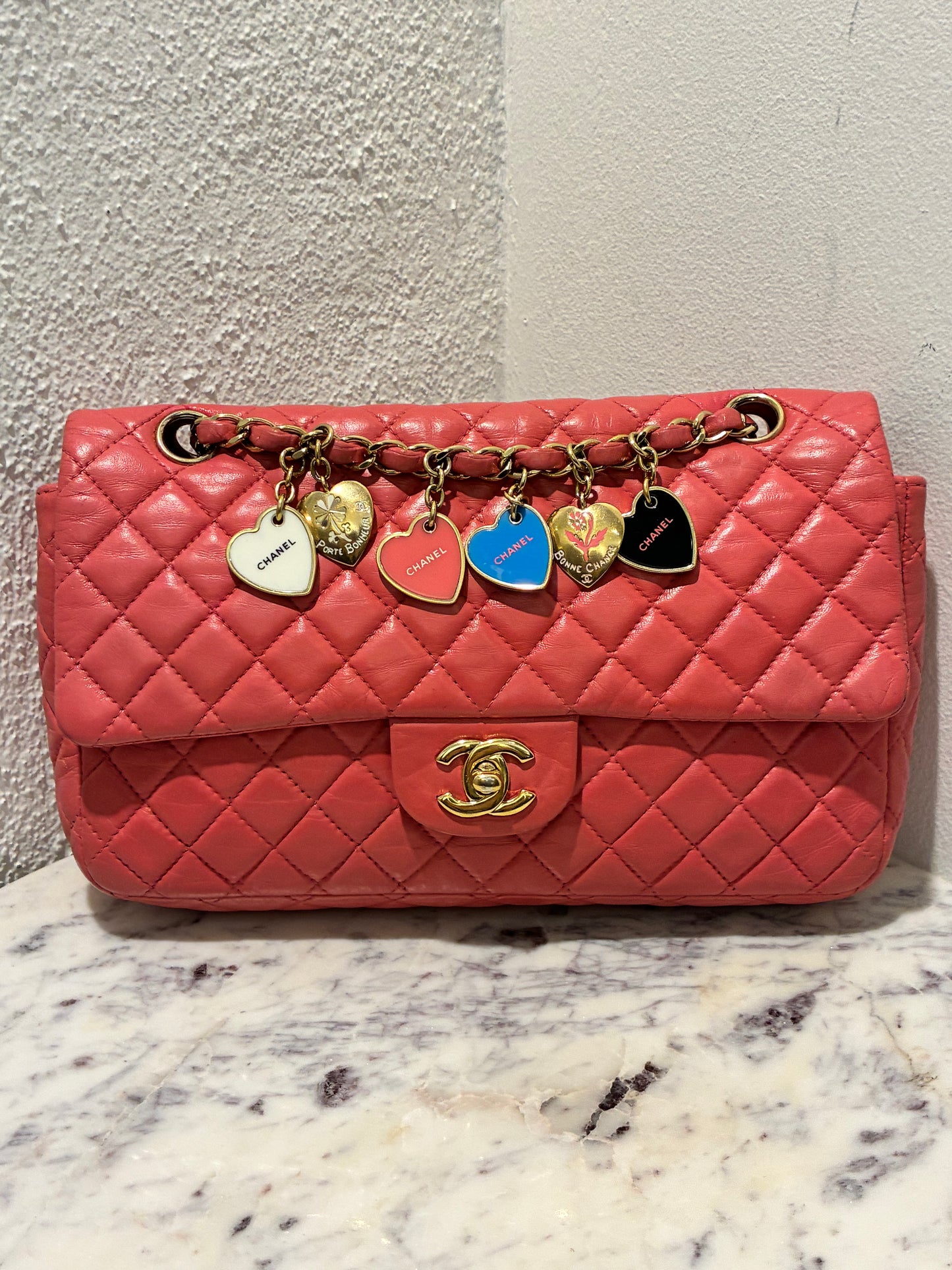 Chanel Charm Single Flap – Pink Leather & Gold Hardware (Kopi)
