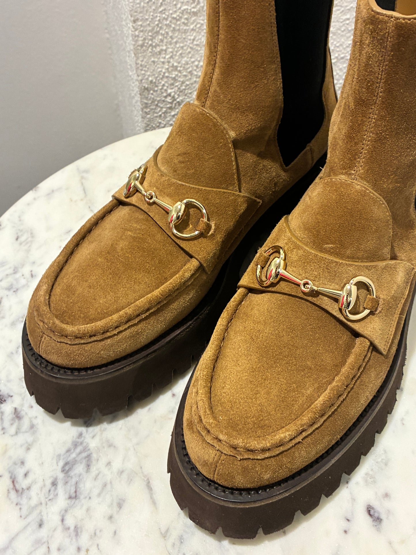 Gucci Horsebit Boots – Brown Suede - 40.5 - FULL SET 2025