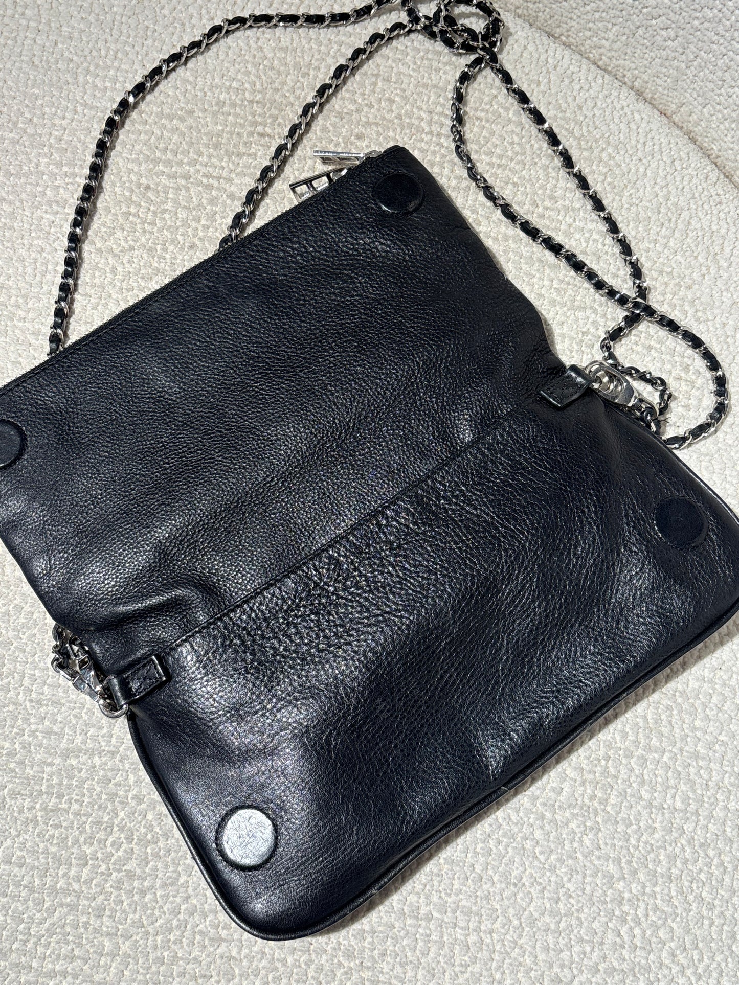 Zadig & Voltaire Bag - Navy Leather & Silver Hardware