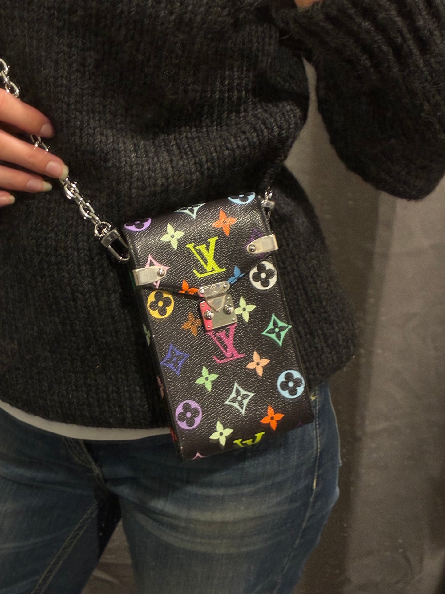 Louis Vuitton x Takashi Murakami Phone Pouch Métis - Full Set