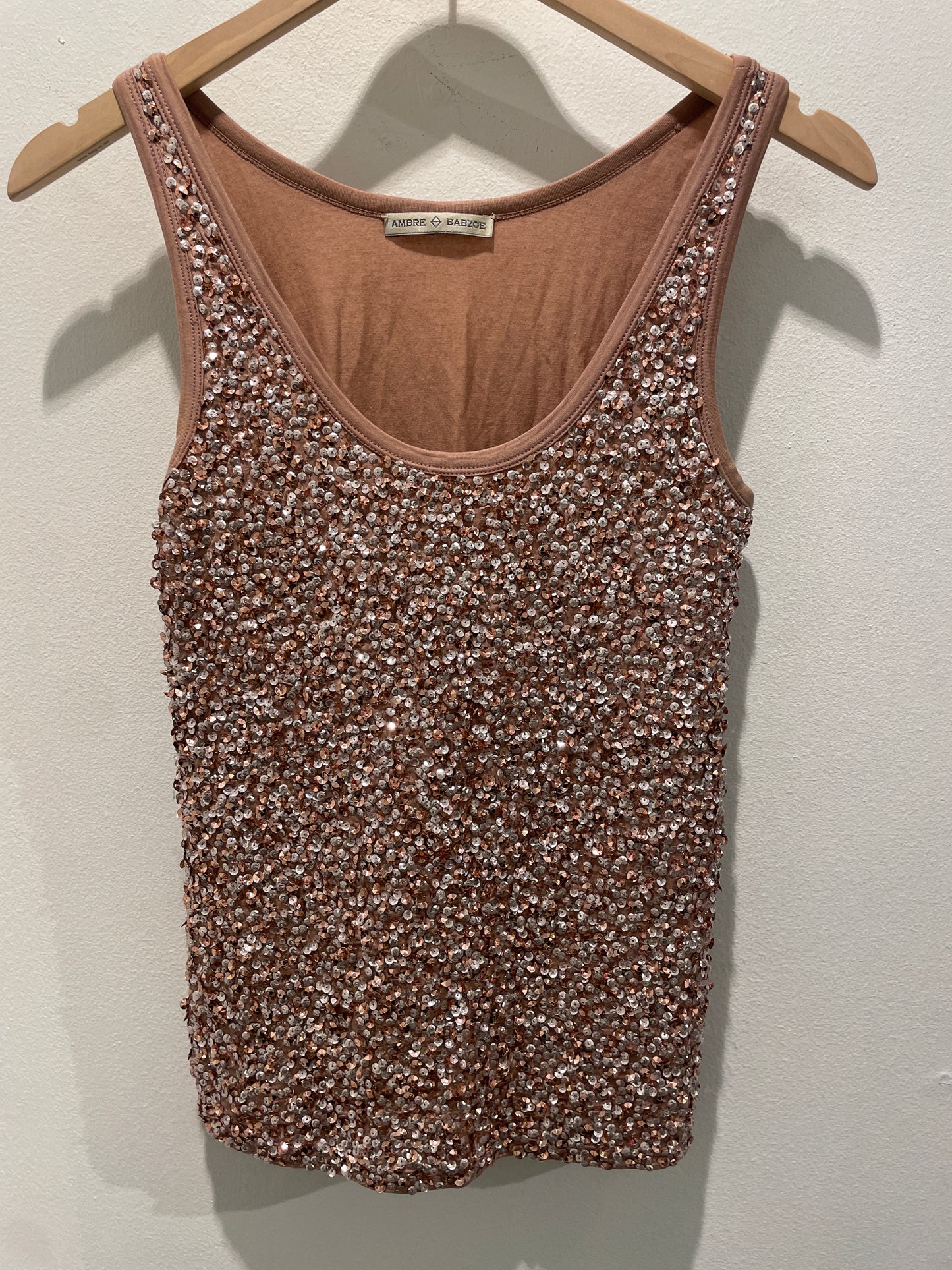 Ambre Babzoe - old rose paillet top - S