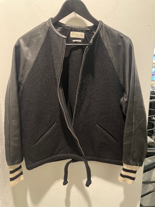 Isabel Marant Étoile Wool Jacket with Leather Sleeves – Black - EU38