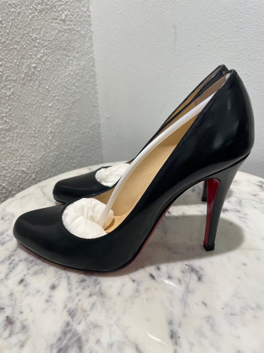 Christian Louboutin Decollete 868 Pumps in Black Leather – 37,5