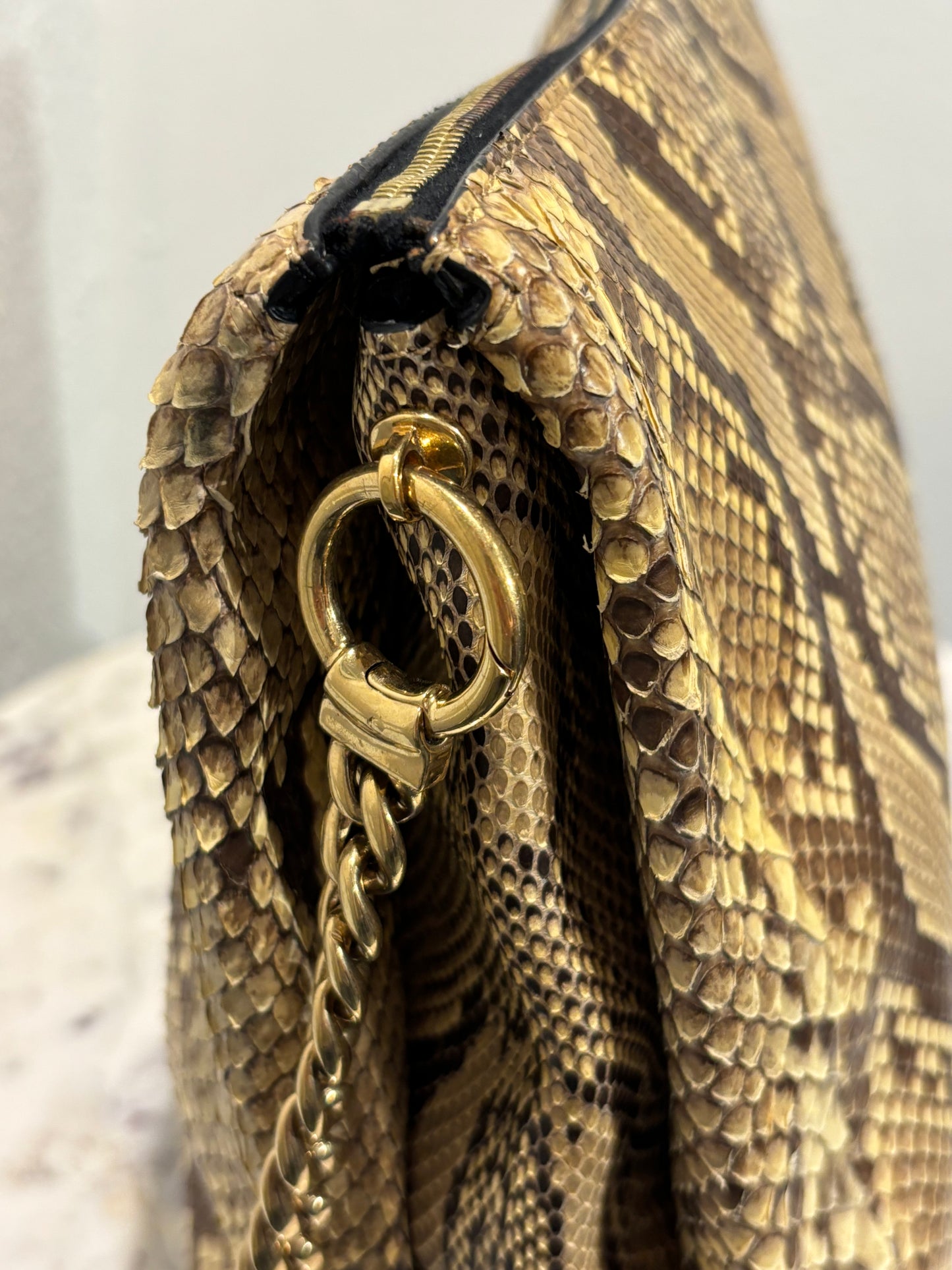 Celine - Python Bag - w. Gold Hardware - Medinas Wardrobe