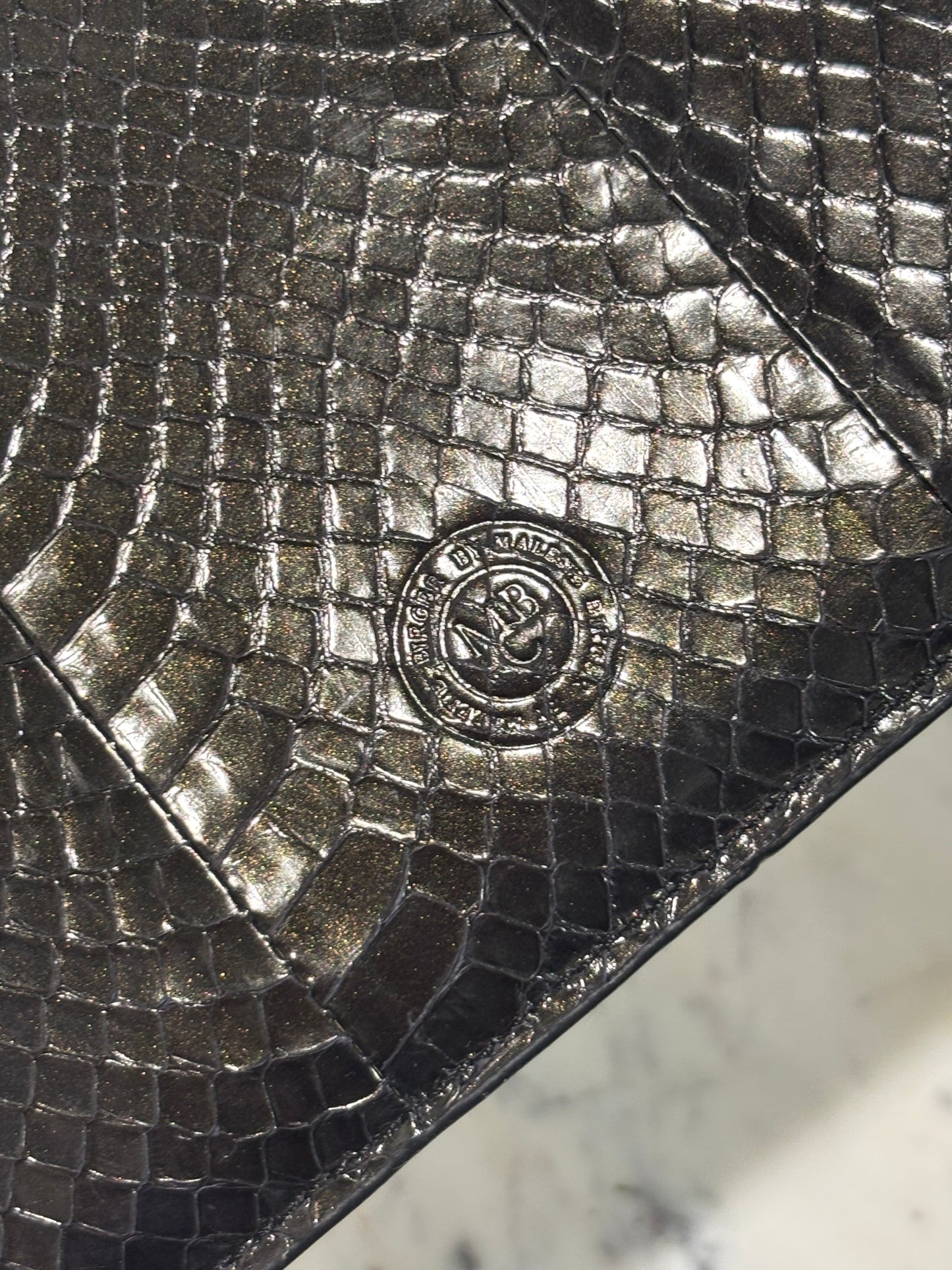 Malene Birger - Ipad cover - Faux black Python -  w. logo - Medinas Wardrobe