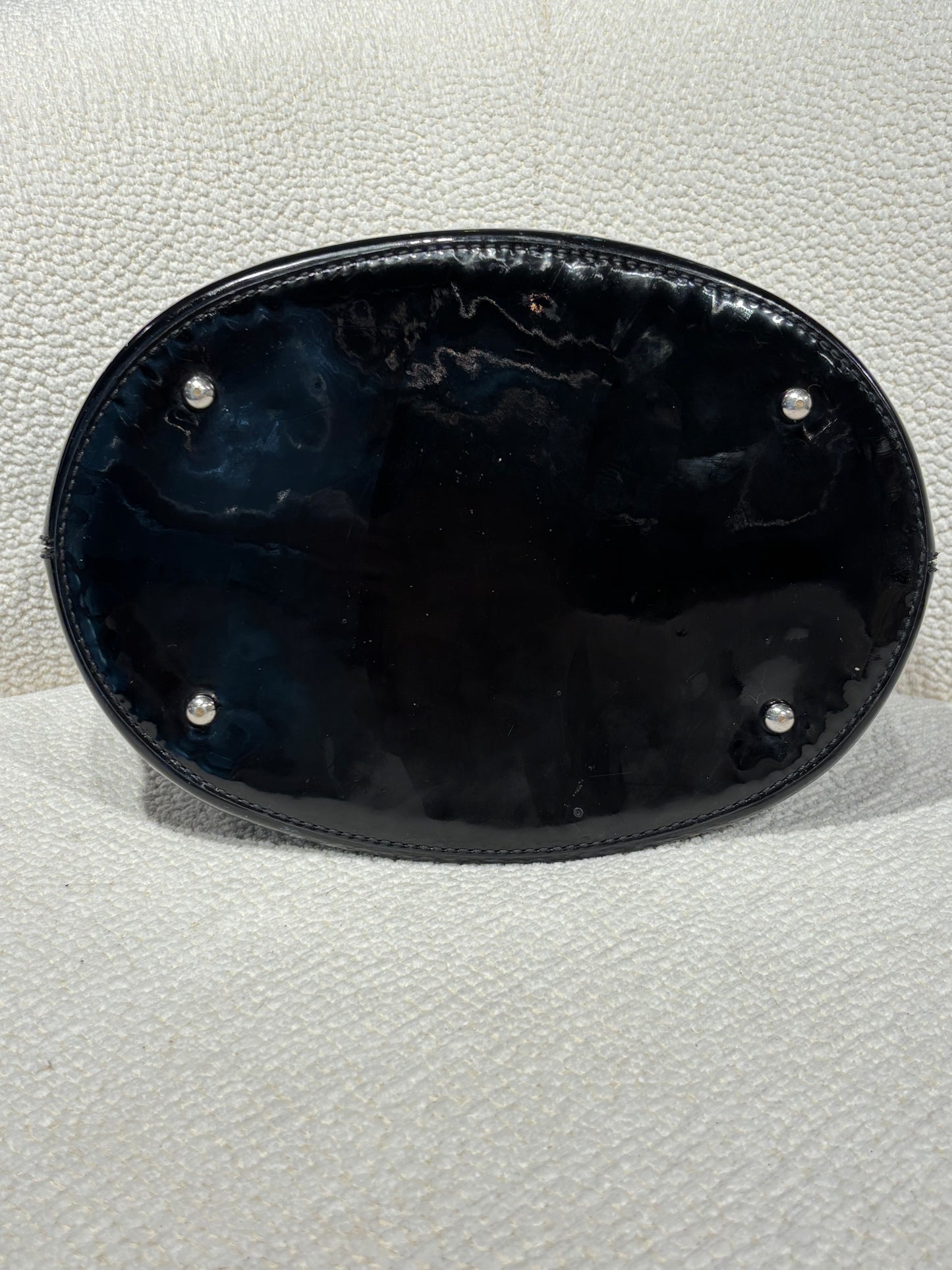 Chanel Handbag –  Black Perforated Patent Leather