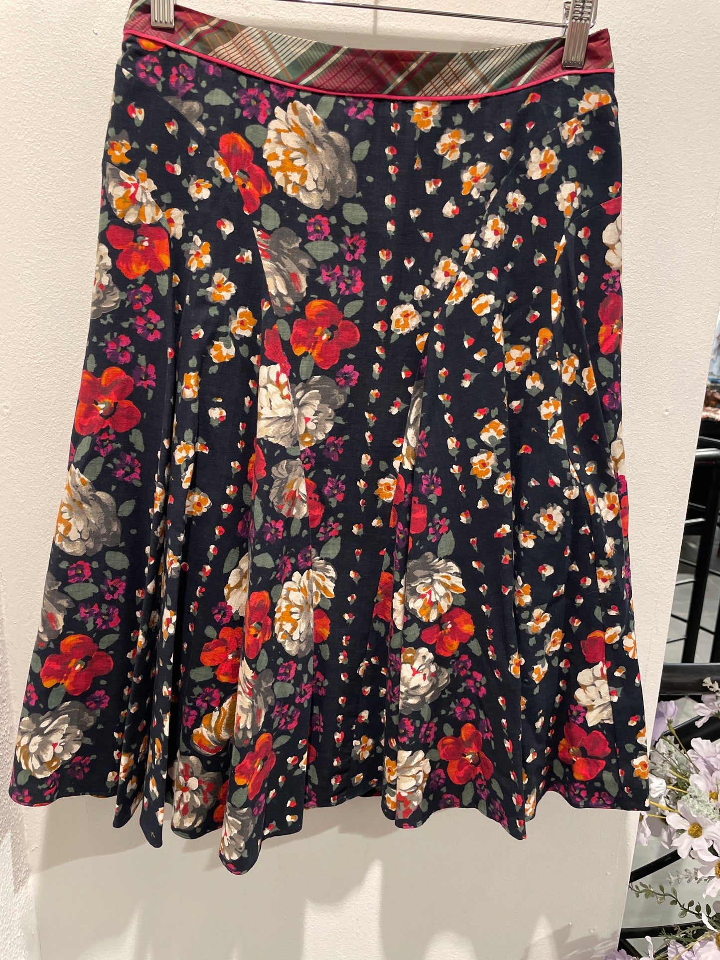 Kenzo skirt - Navy with flowers - EU38