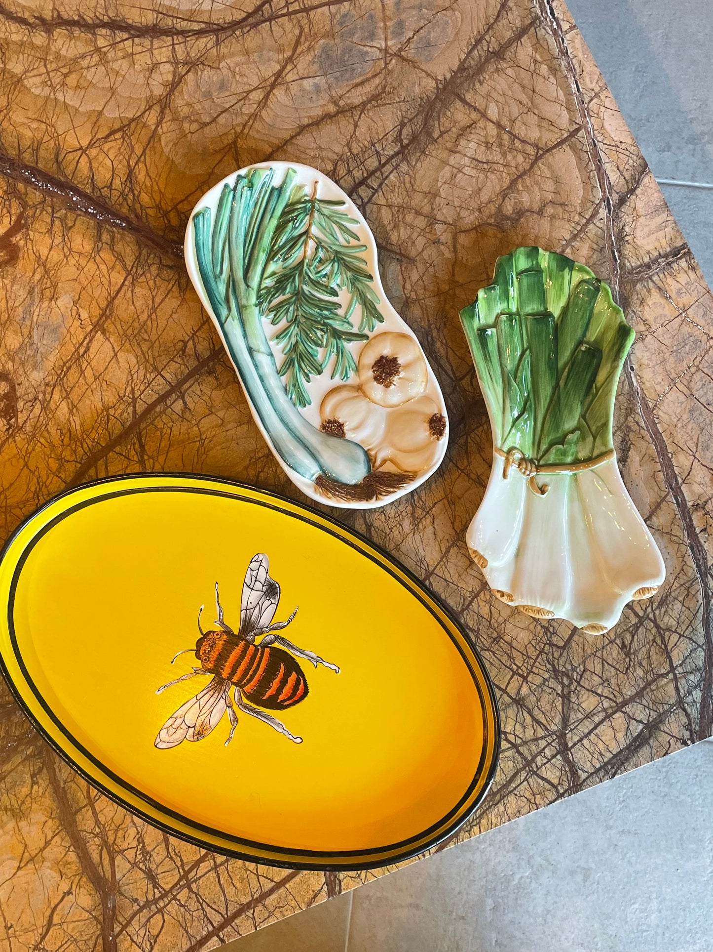Lille Porre fad - Italiensk porcelæn