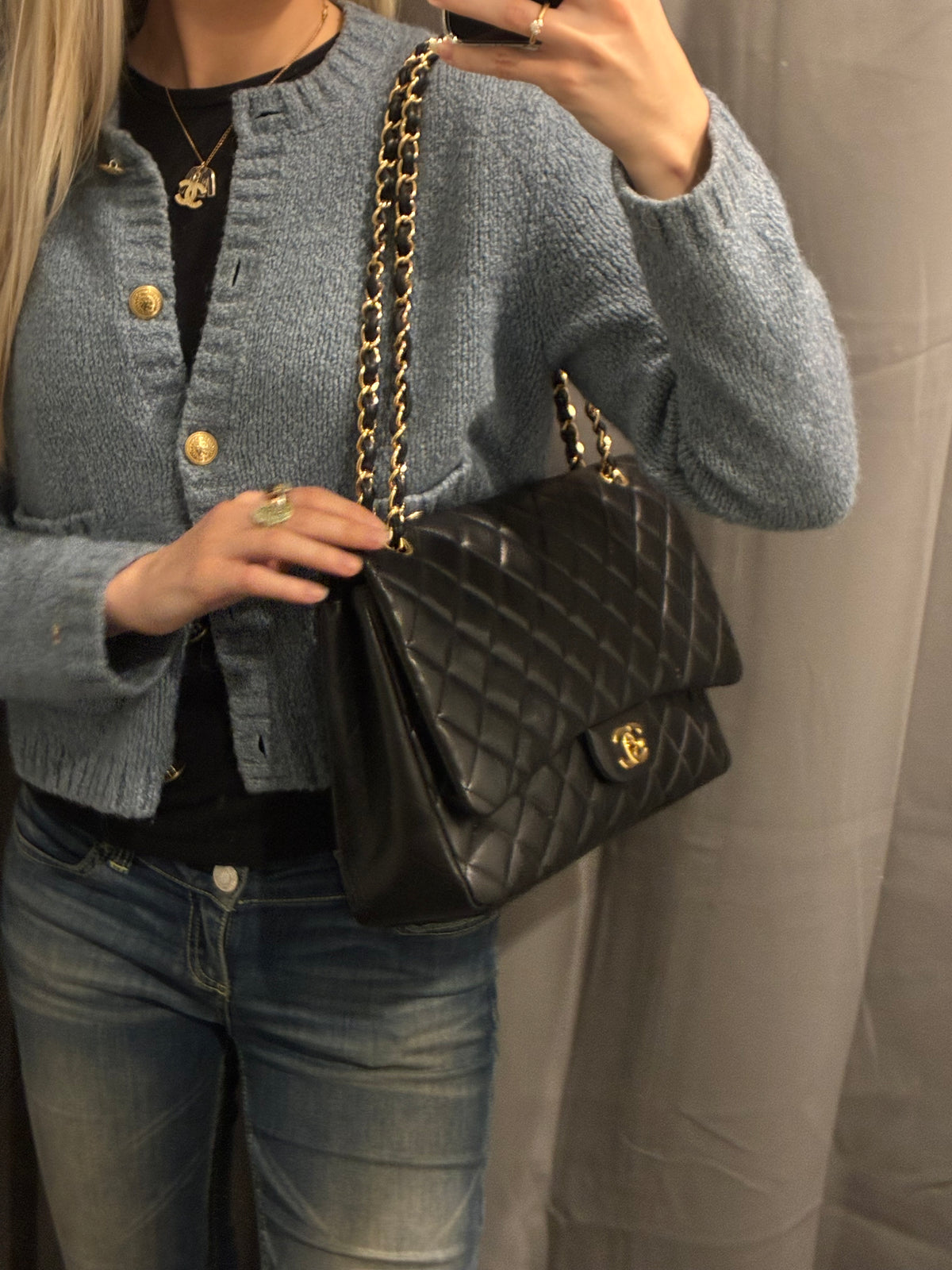 Chanel Jumbo Classic Single Flap – Black Lambskin & Gold Hardware