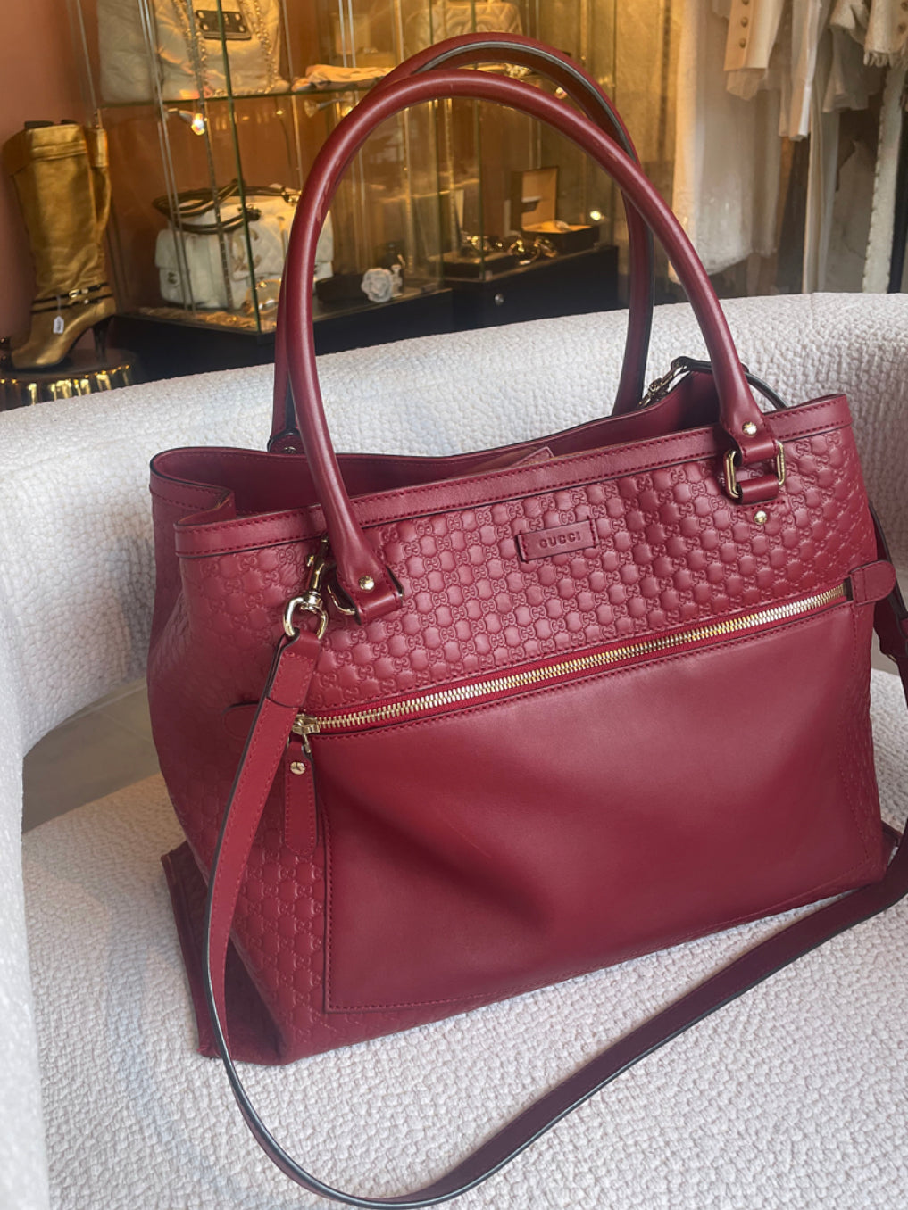 Gucci - Rød læder tote