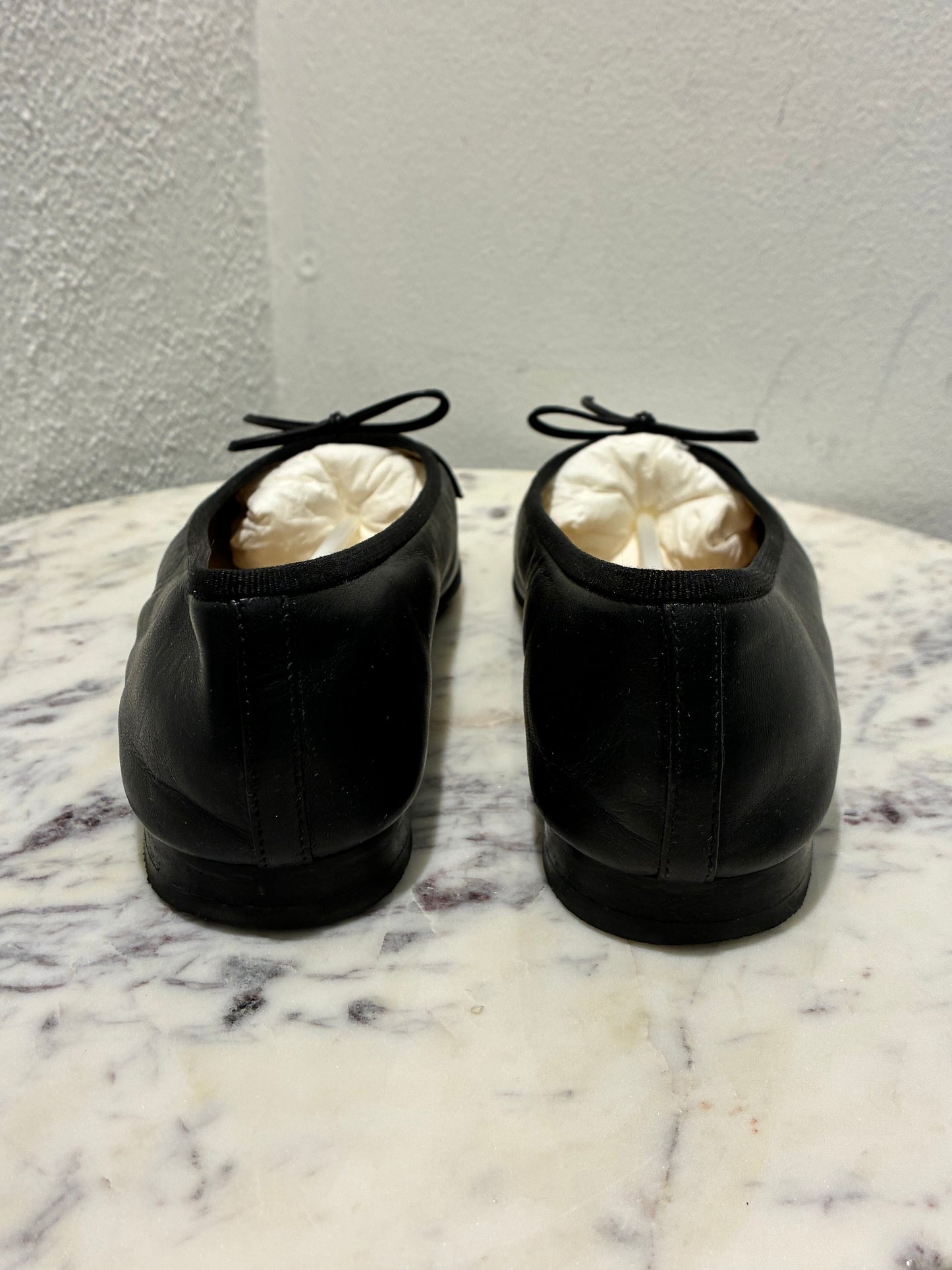 Chanel Ballerinas - Black Lambskin & Patent Leather - EU 38