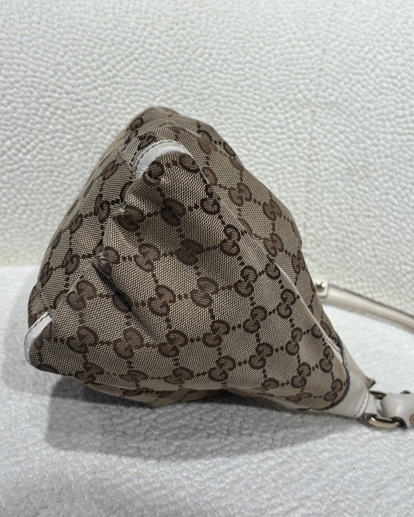 Gucci Abby Bag – Ecru Leather & Beige Monogram