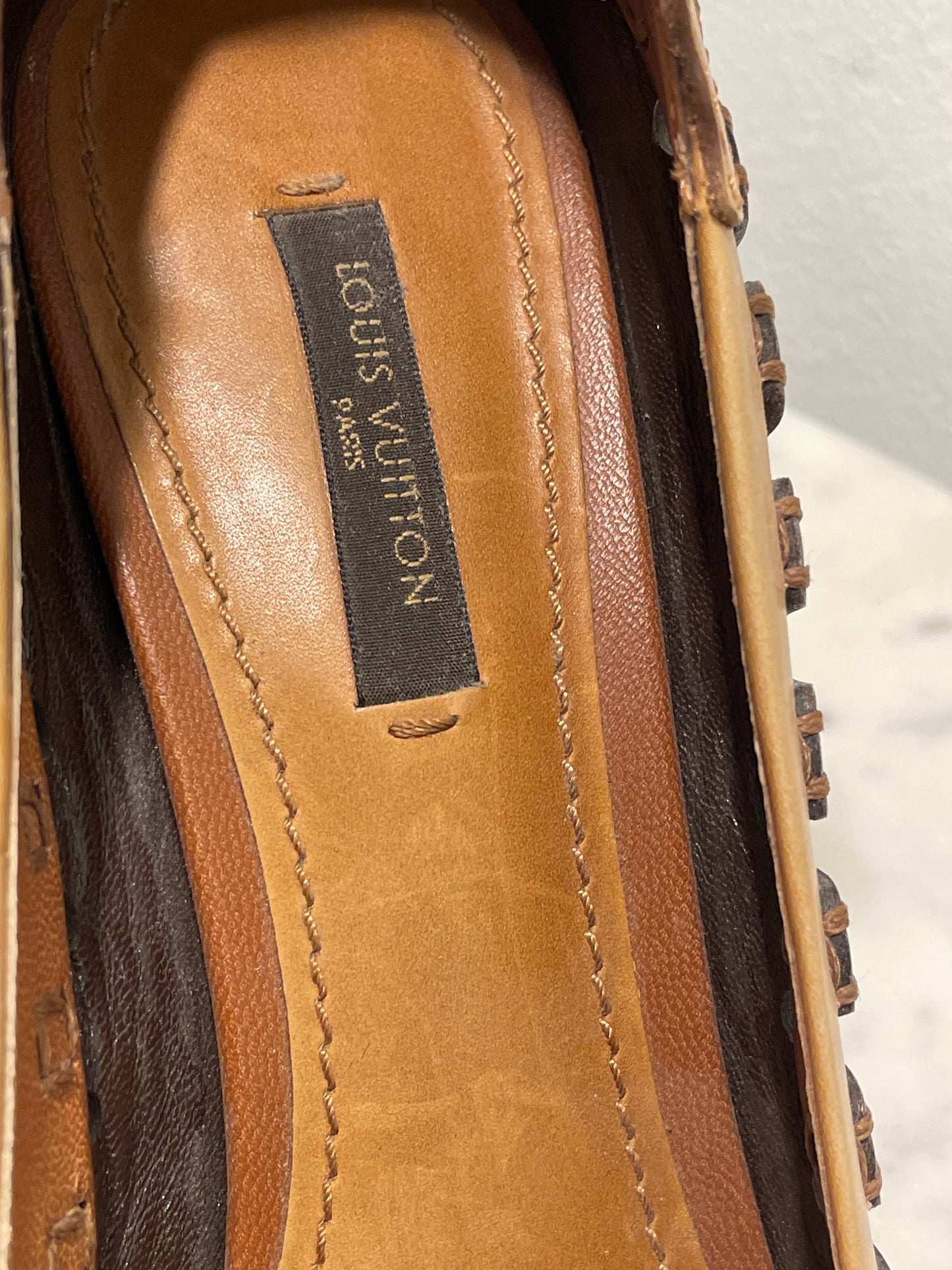 Louis Vuitton Tan Suede & Brown Leather Woven Detail Peep-Toe Heels - 38