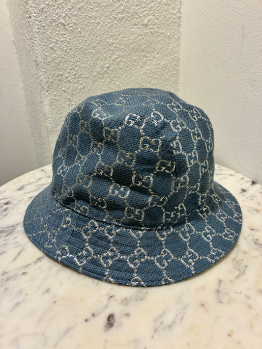 Gucci Bucket Hat - Blue w. Silver - M
