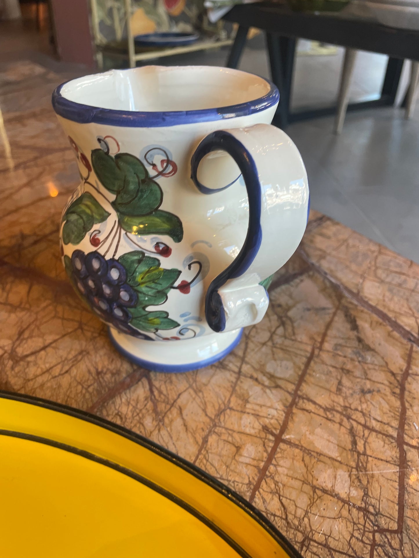 Lille Toscana kande - Vindruer - Italiensk porcelæn