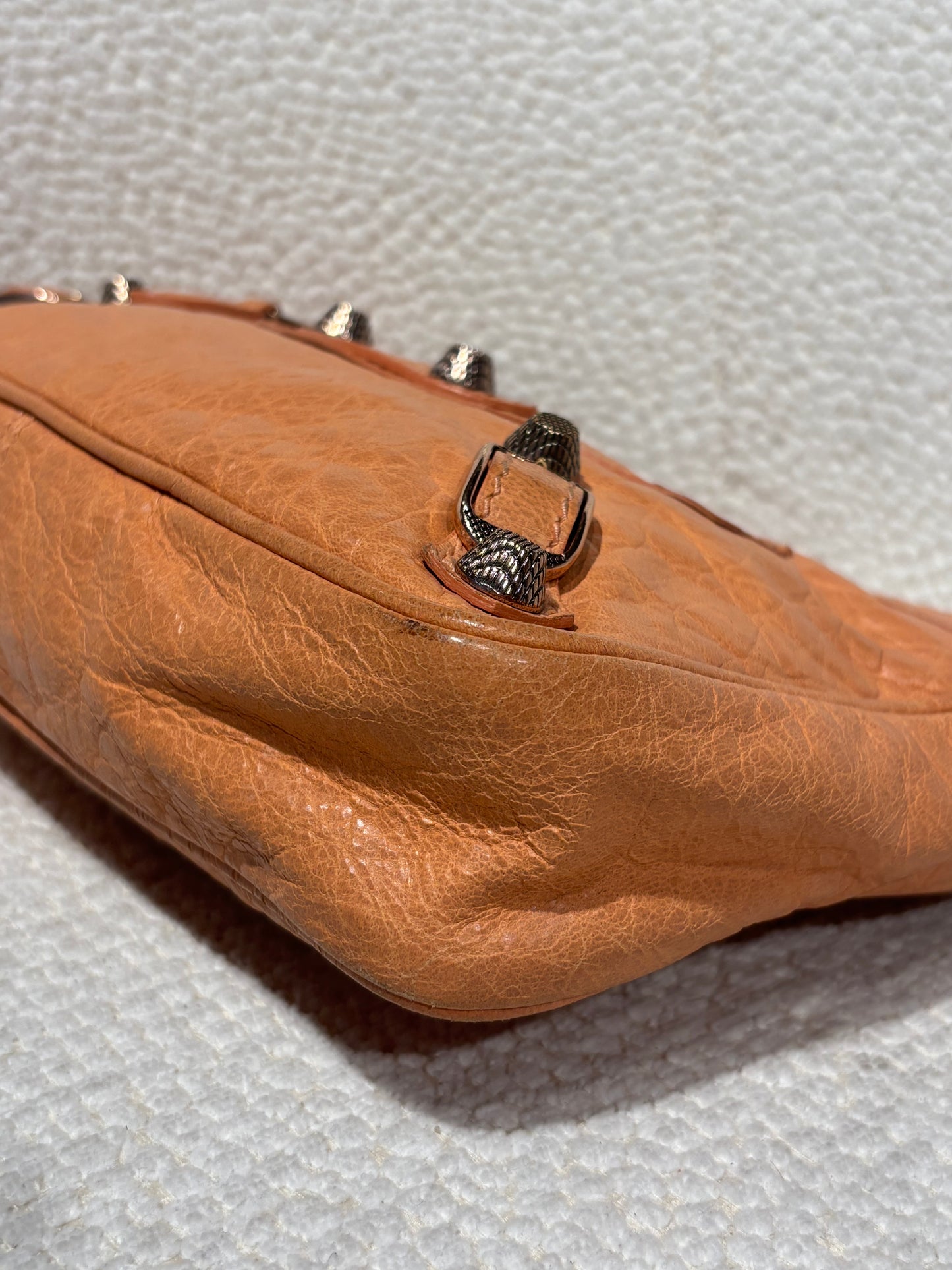 Balenciaga - Mini Crossbody City Bag - Peach/Orange Leather