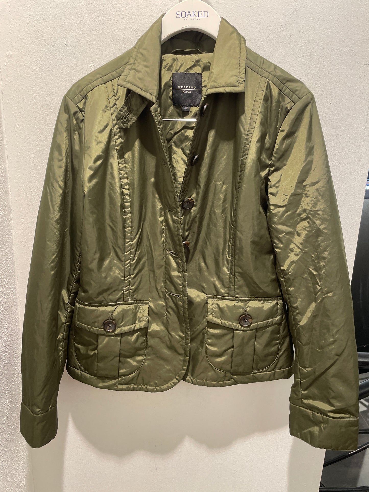 Weekend Max Mara Lightweight Padded Jacket – Olive Green - EU38