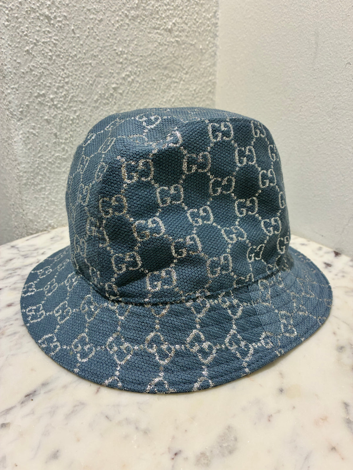 Gucci Bucket Hat - Blue w. Silver - M